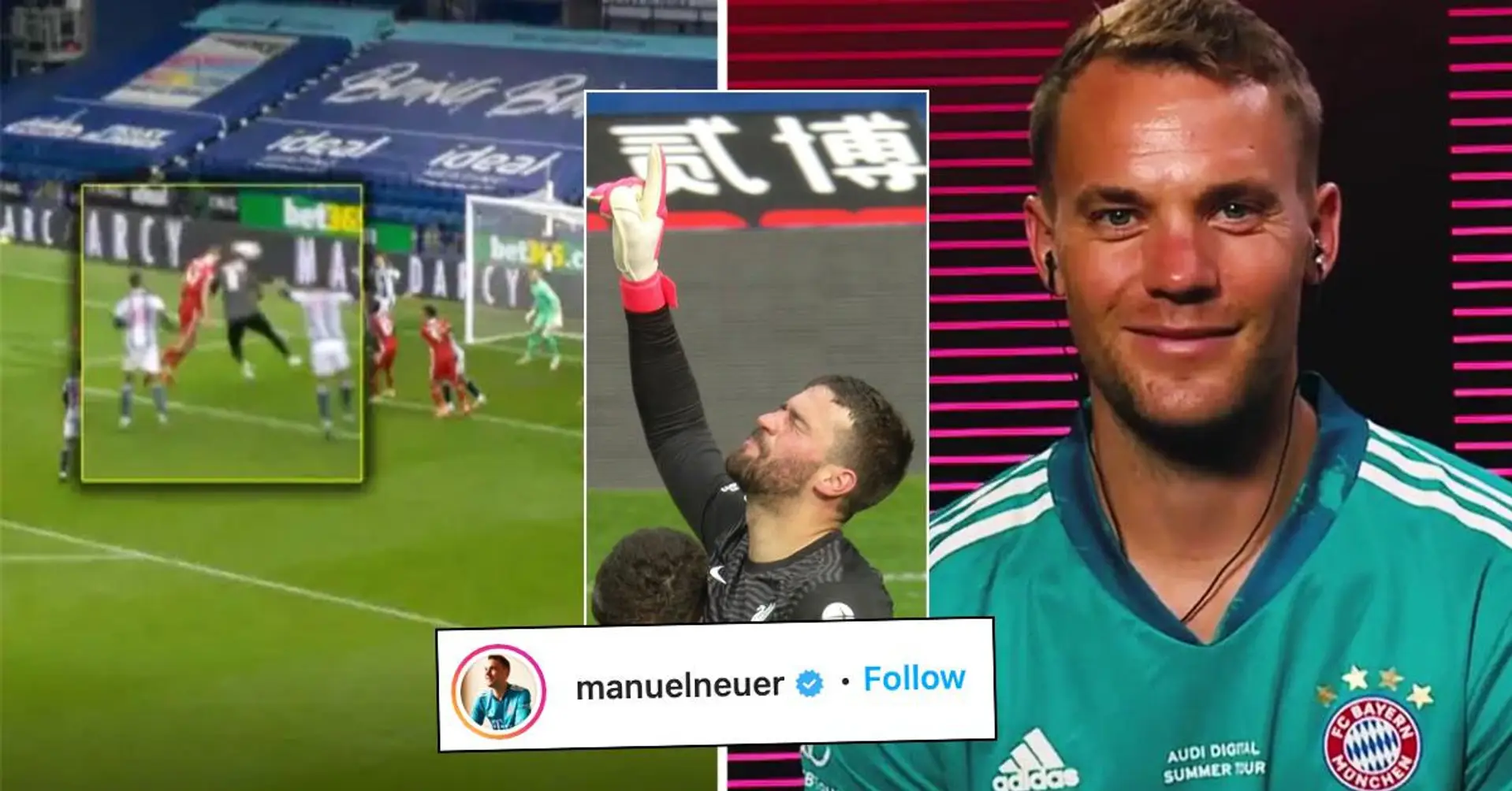 Manuel Neuer reagisce all'incredibile gol vittoria di Alisson per il Liverpool