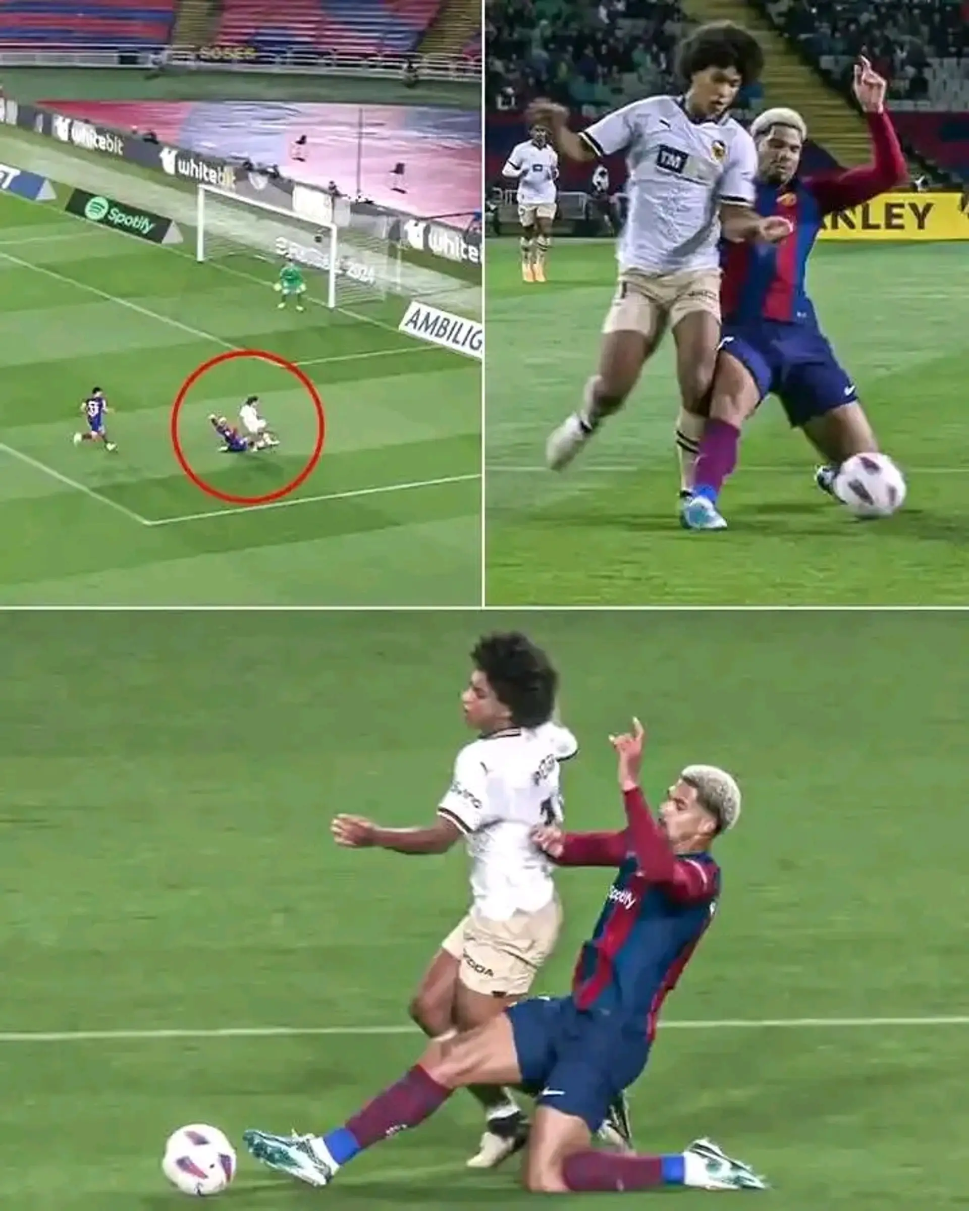The tackle was not necessary. Xavi have to make serious discussion with Aroujo to see if he still love 😘 to play for the club.