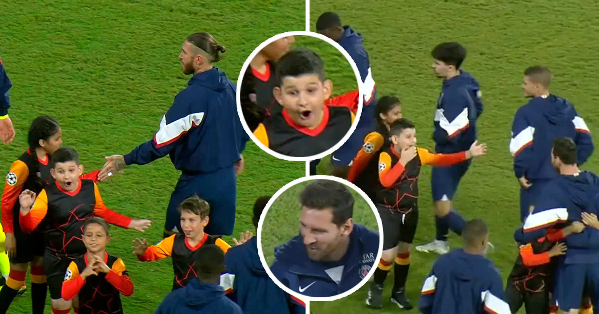 Herzerwärmende Reaktion der Champions-League-Einlaufkinder auf Lionel Messi, während seine PSG-Teamkollegen ignoriert werden