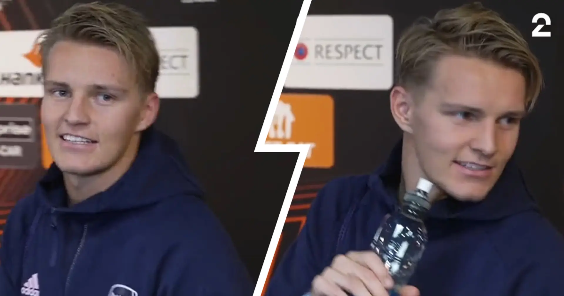 Caught on camera: Martin Odegaard greeted with gift from reporter after Bodo/Glimt win