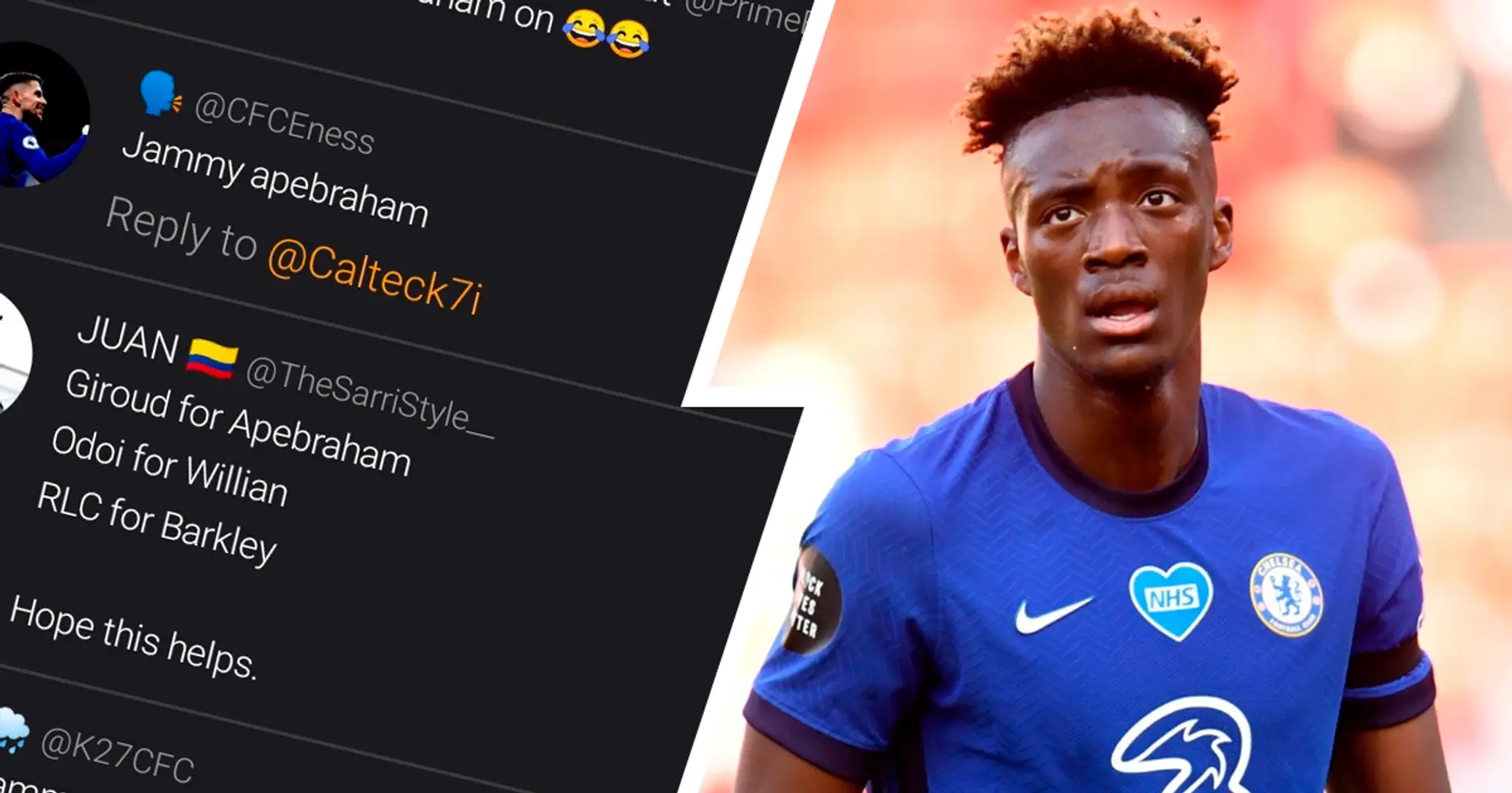 Tammy Abraham targeted with disgraceful racist abuse as so-called Chelsea fans brand him 'Apebraham'