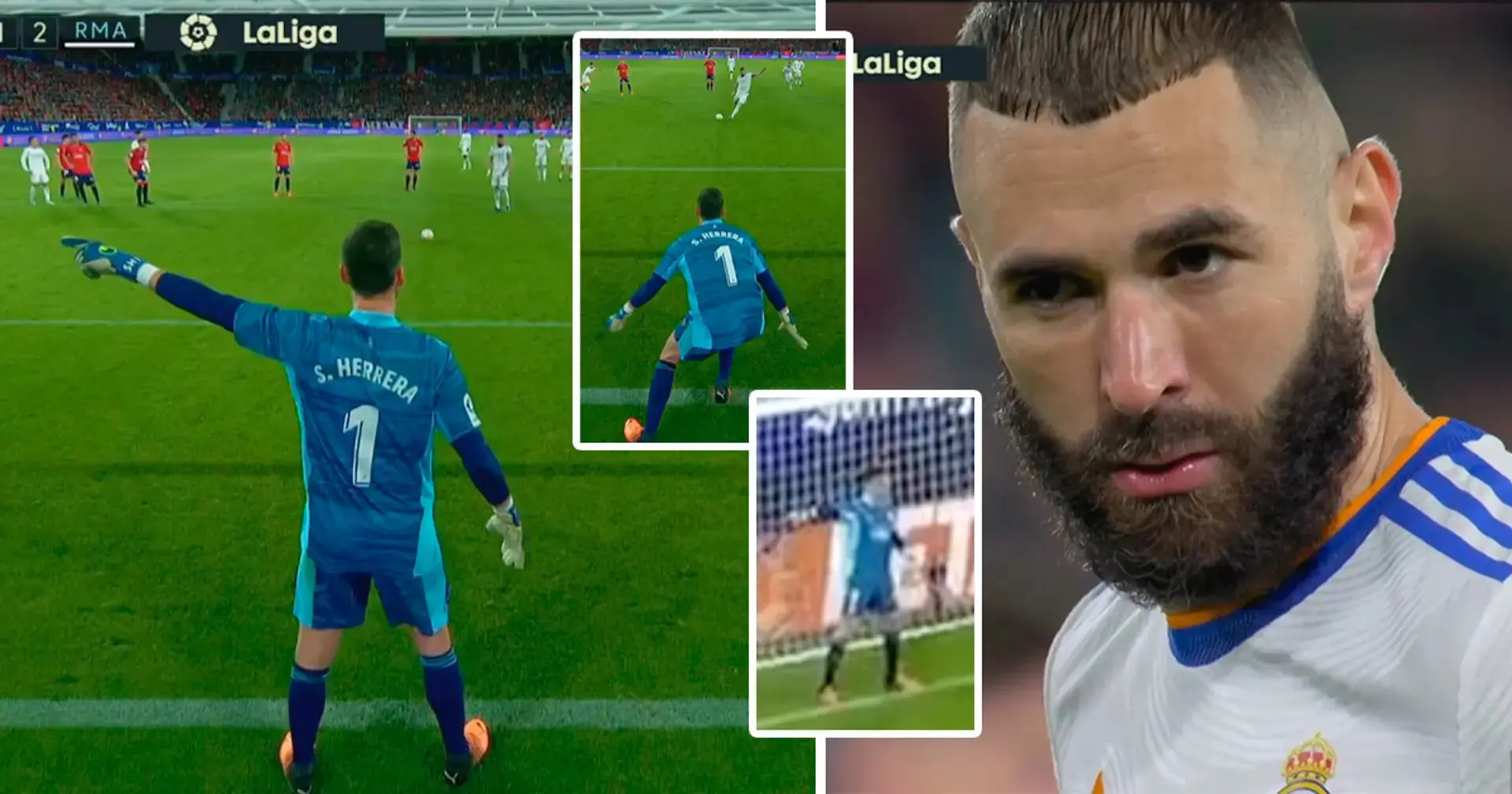 El portero de Osasuna usa juegos mentales para engañar a Benzema y detener dos penaltis 
