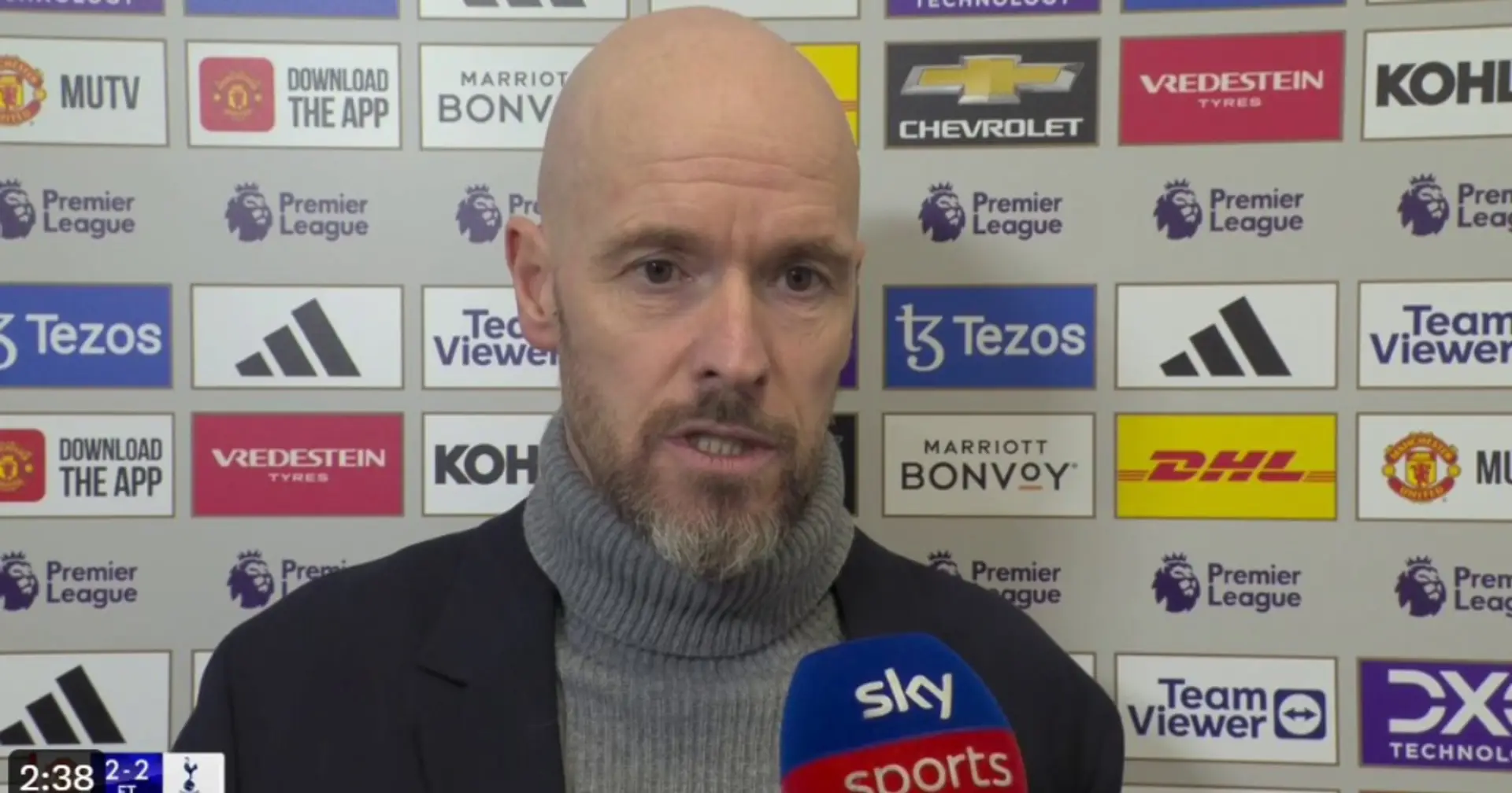 'That shouldn't happen': Ten Hag names one thing that disappointed him against Spurs with Sir Jim watching