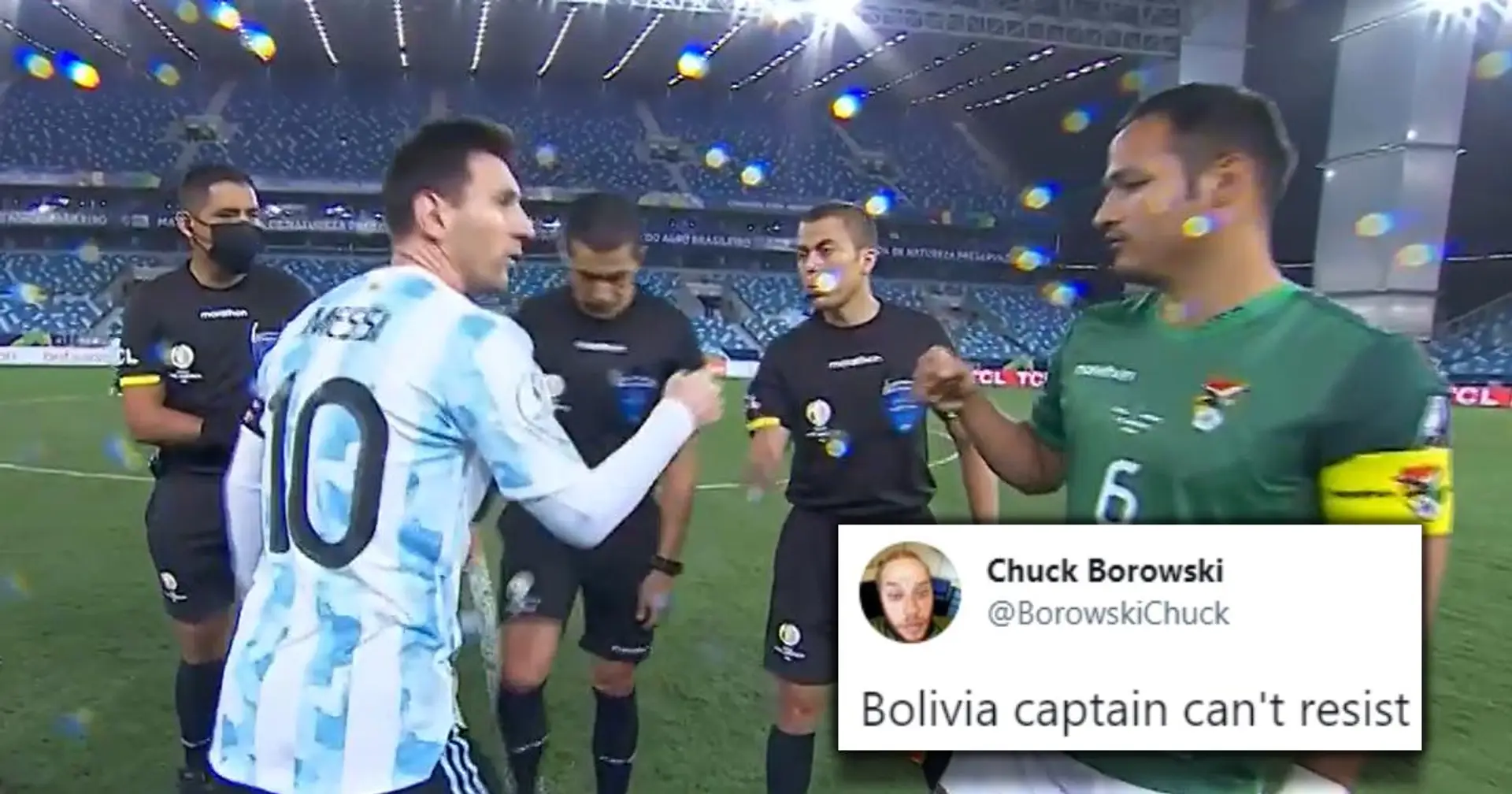 "Il n'a pas pu y résister": un fan repère le petit geste du capitaine bolivien sur Leo Messi