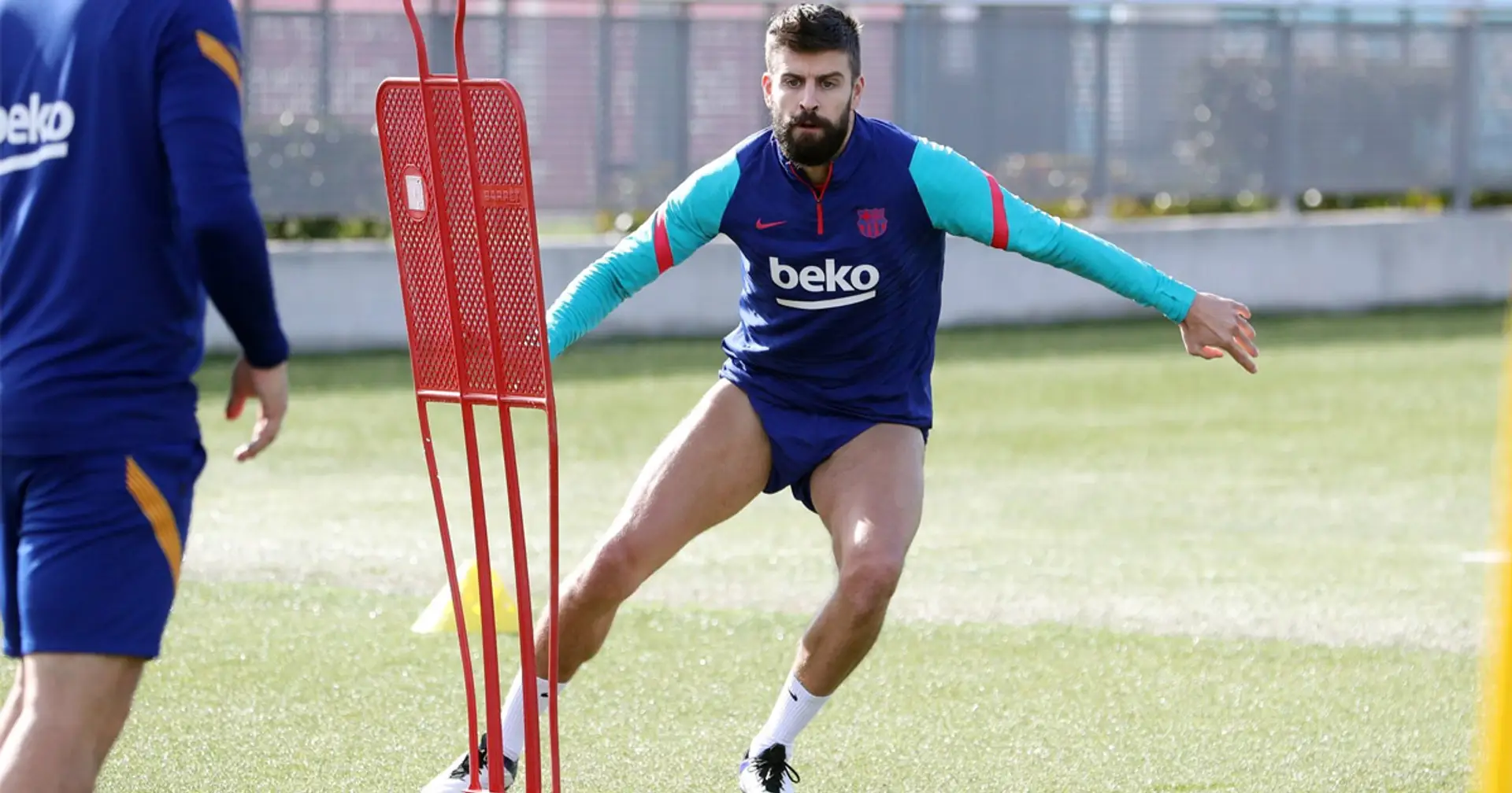 Gerard Pique trains on Wednesday despite day off as he aims to feature against Real Madrid
