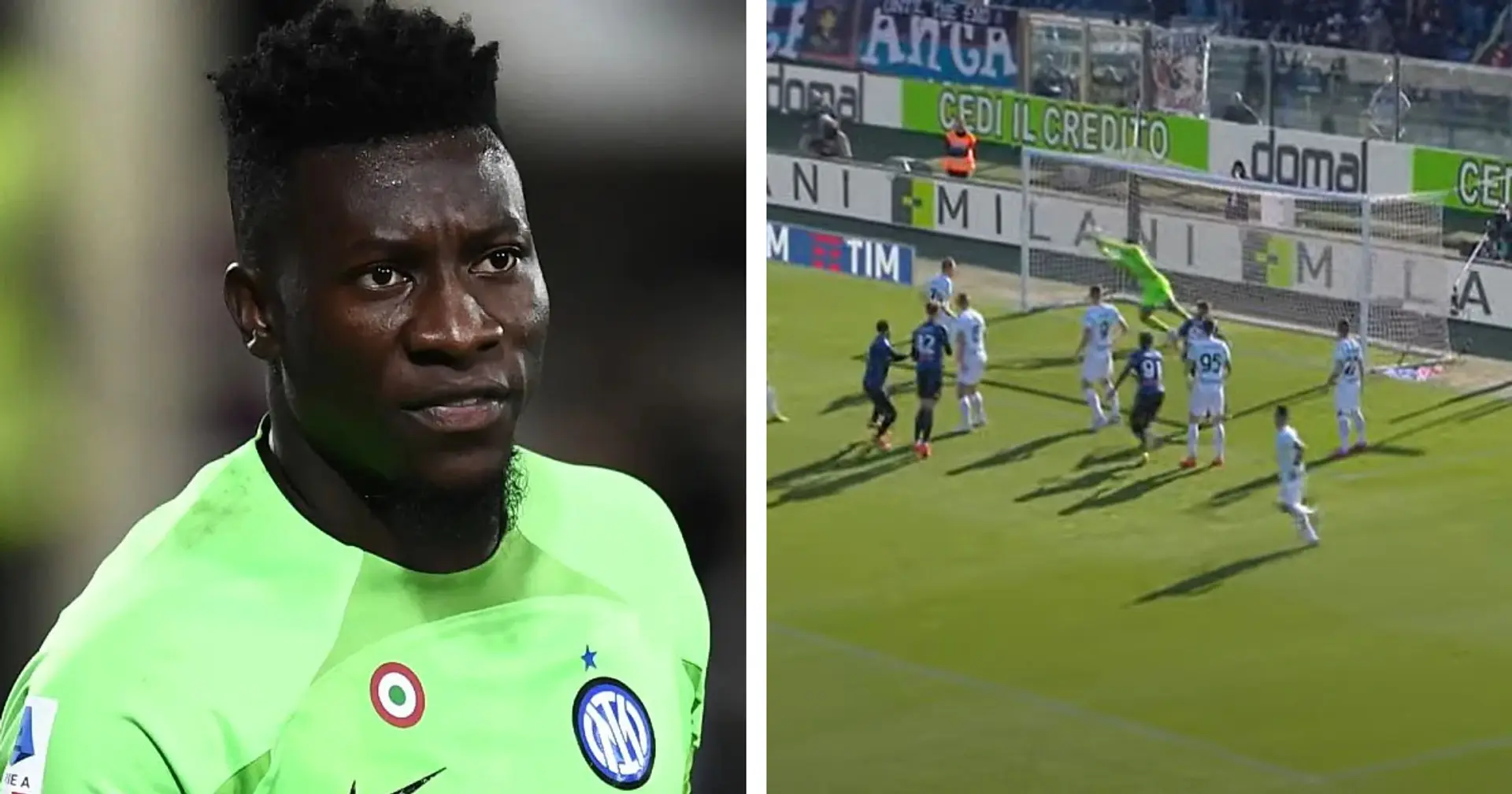 Onana si supera contro l'Atalanta: 2 giocate da applausi del portiere dell'Inter in 3 scatti