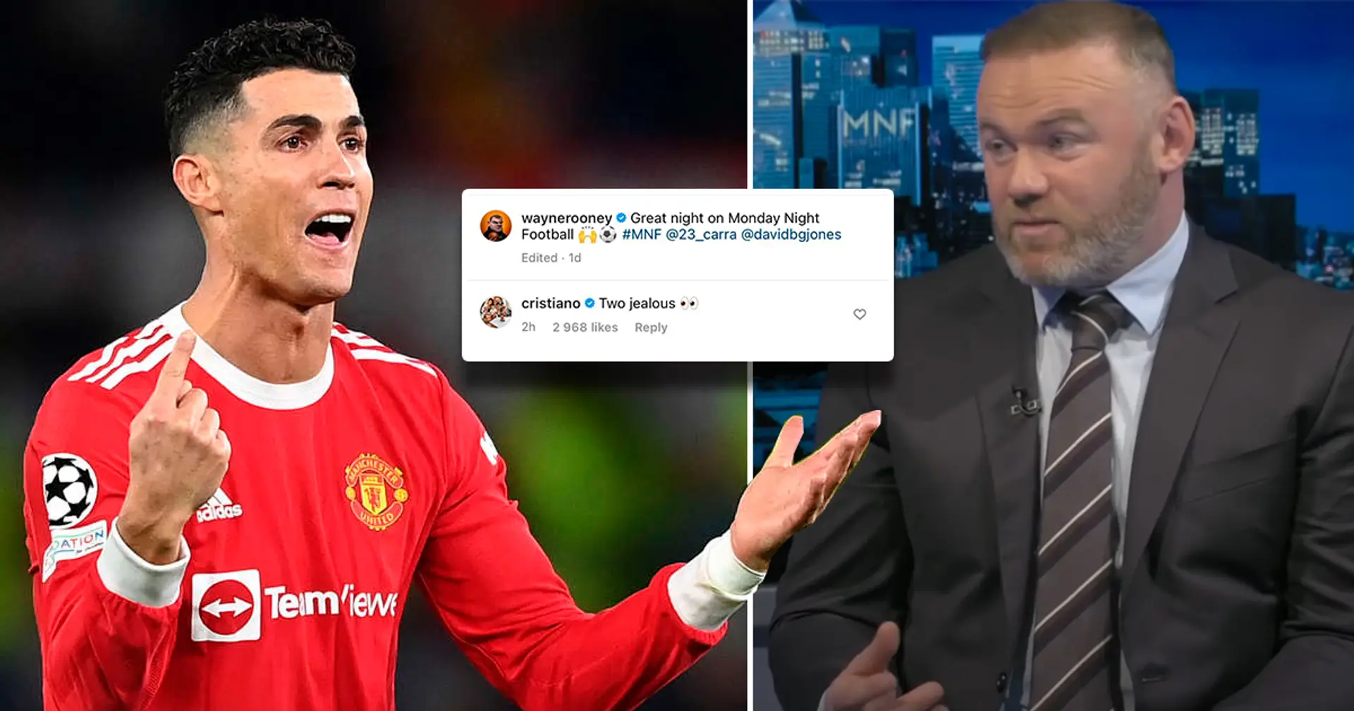 Rooney critique Man United pour avoir signé Ronaldo, Cristiano réagit immédiatement à ses propos sur Instagram