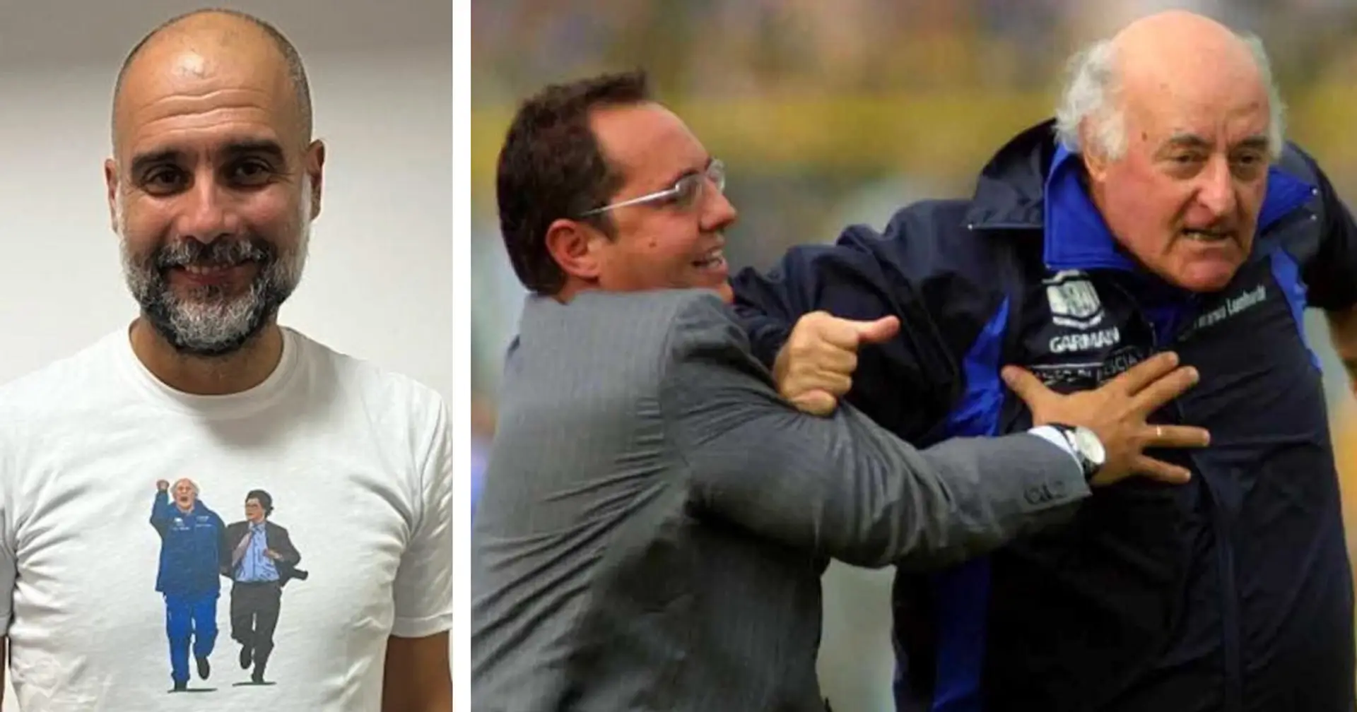 "Era come un papà": Guardiola omaggia l'ex tecnico Mazzone (scomparso ieri) con una t-shirt