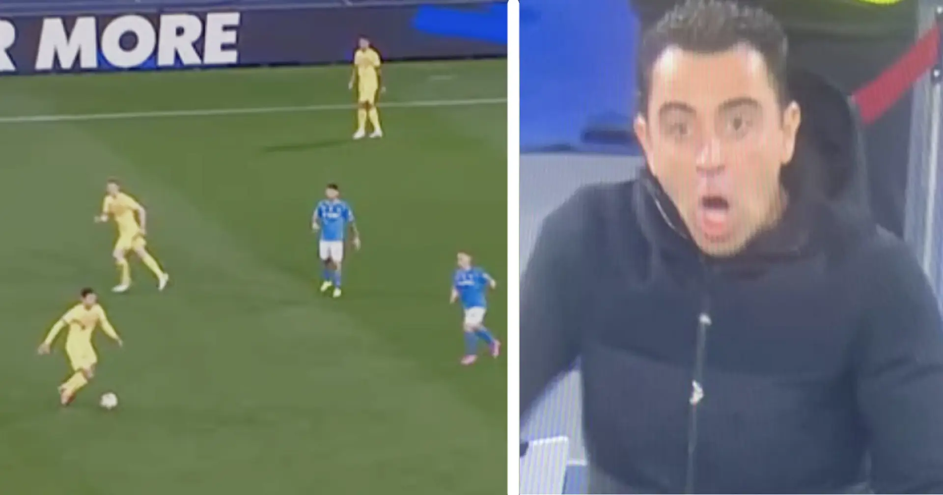 Por qué Xavi se volvió completamente loco en el minuto 32 ante el Napoli: explicado