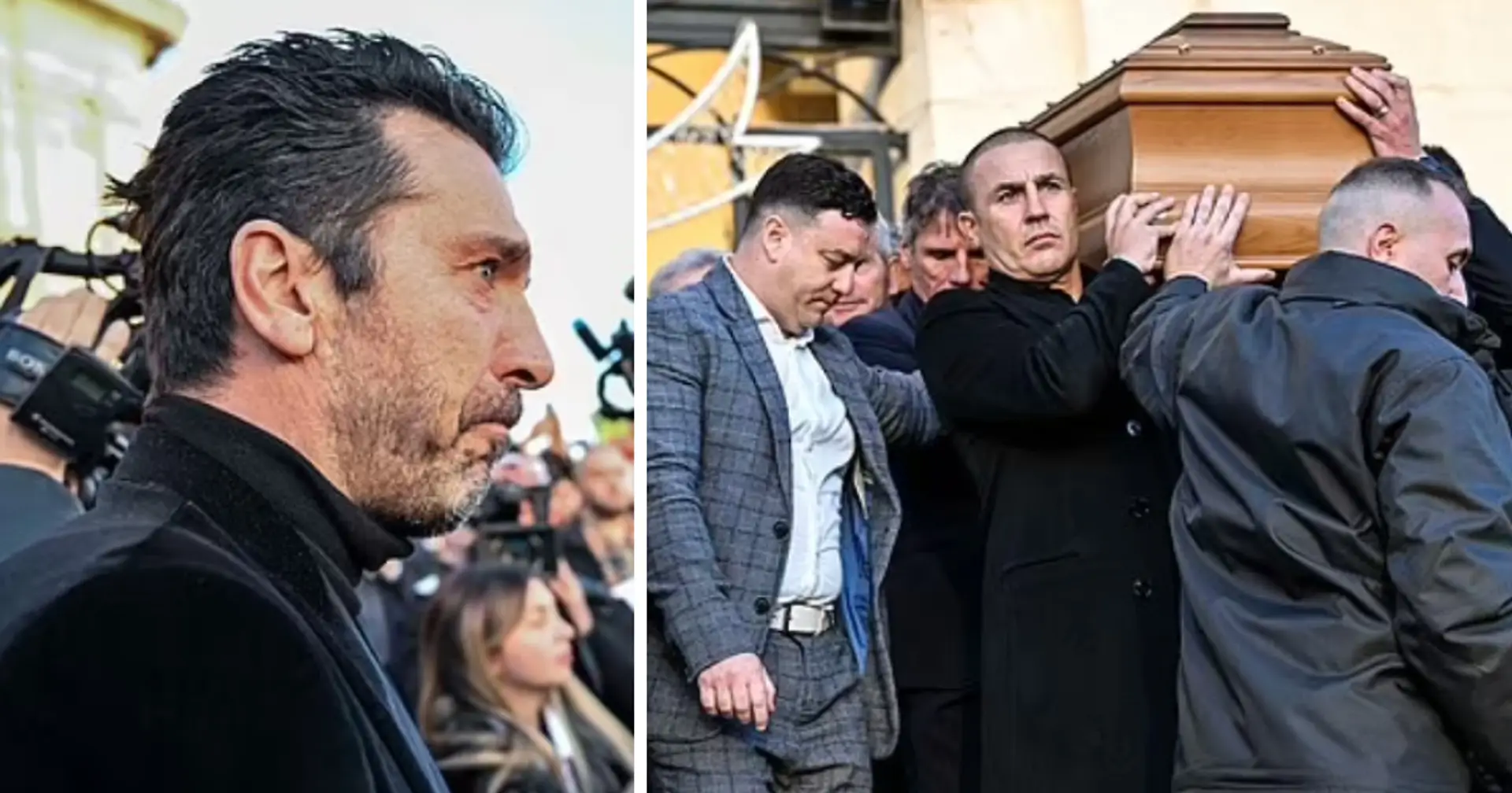 Gianluigi Buffon bursts into tears as 30,000 people gather to pay respect to the nation's greatest goalscorer Gigi Riva
