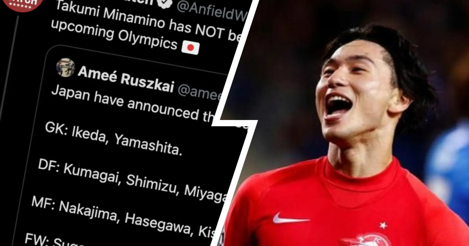 'Embarrassing': Hilarious blunder from Liverpool fan as he assumes Minamino is left out of Japan squad 