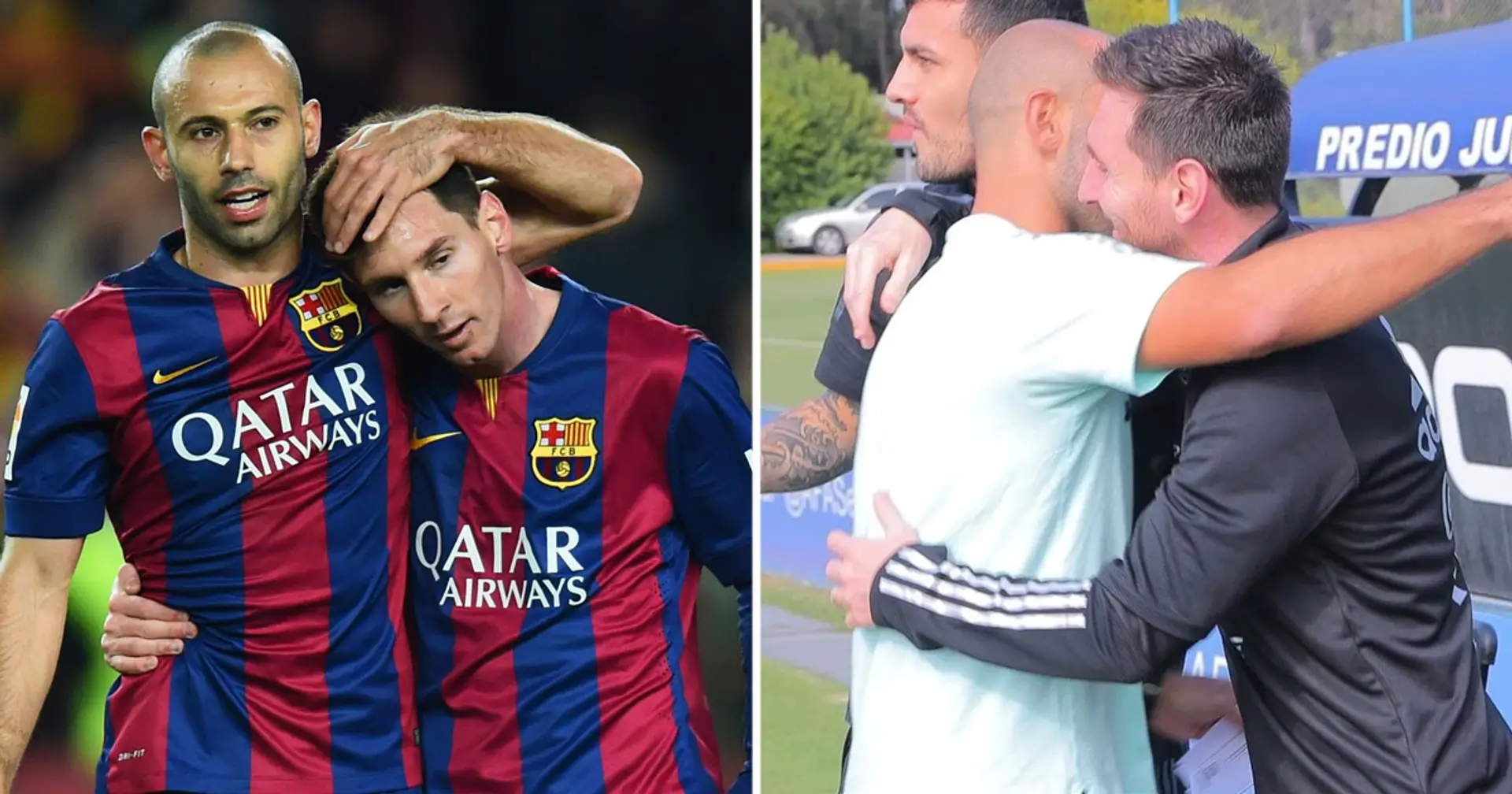 Happy reunion: Messi and Mascherano meet again in Argentina