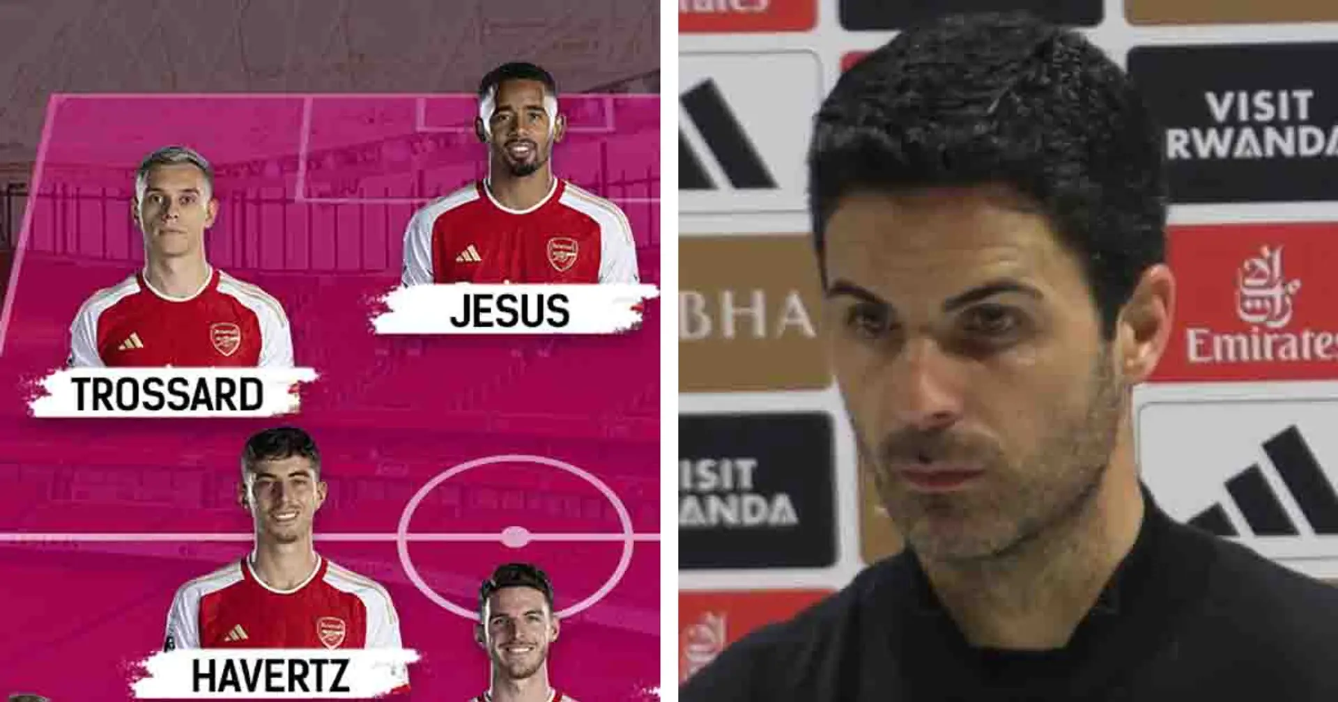 Mikel Arteta delivers cold short response to question over playing Trossard over Martinelli