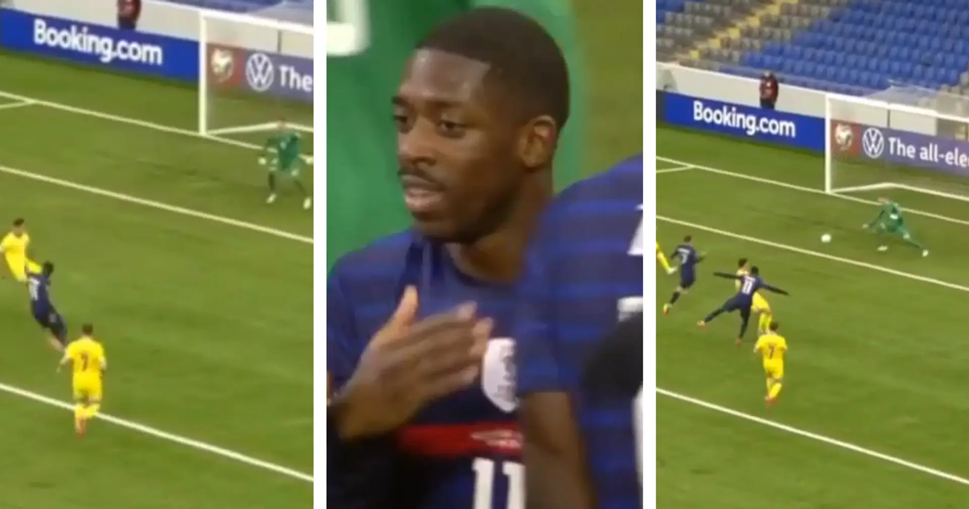 Clinical finish: Ousmane Dembele scores his first France goal since 2018