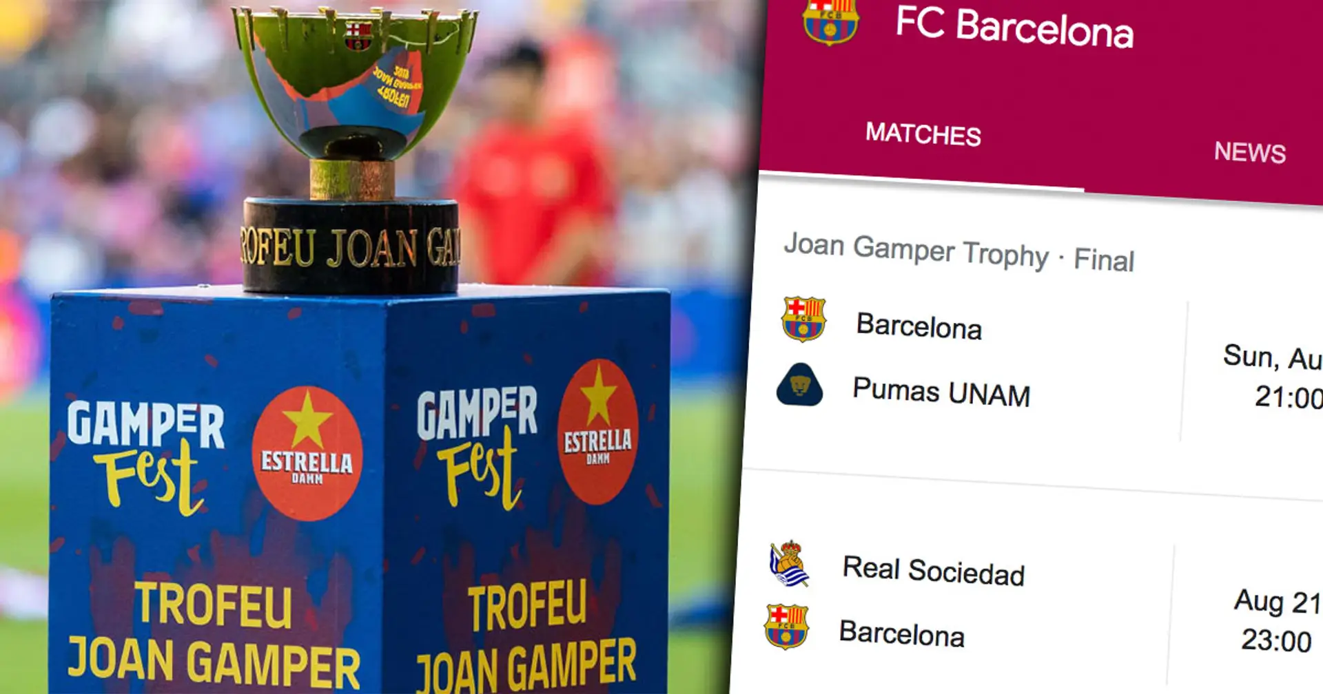 Joan Gamper Trophy coming up: Barca's next 5 fixtures