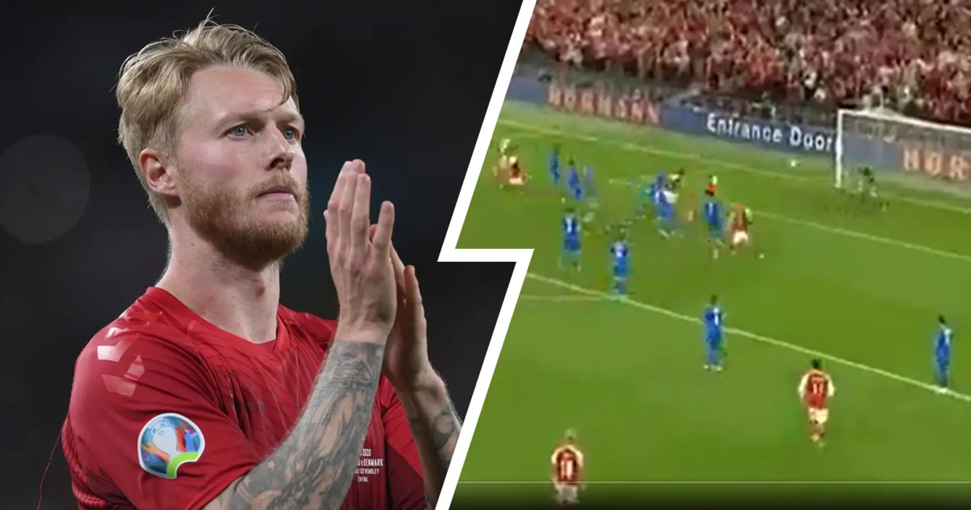Kjaer in gol con la Danimarca: la marcatura del difensore del Milan in 4 foto