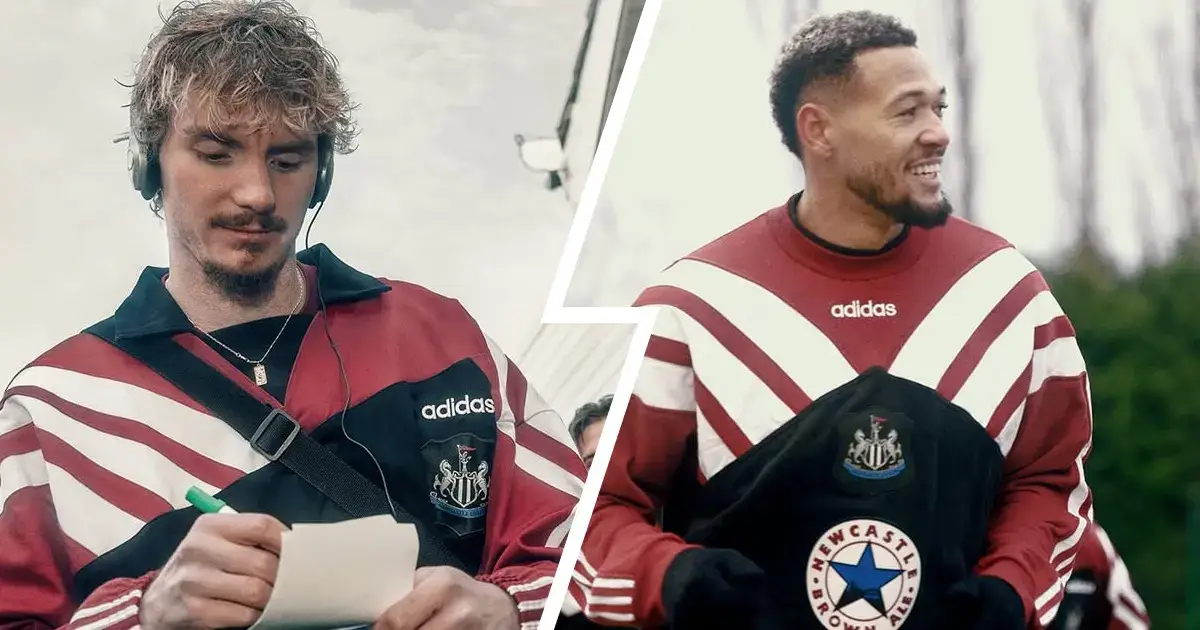 Newcastle United players stun in iconic '95 retro kit as Adidas
