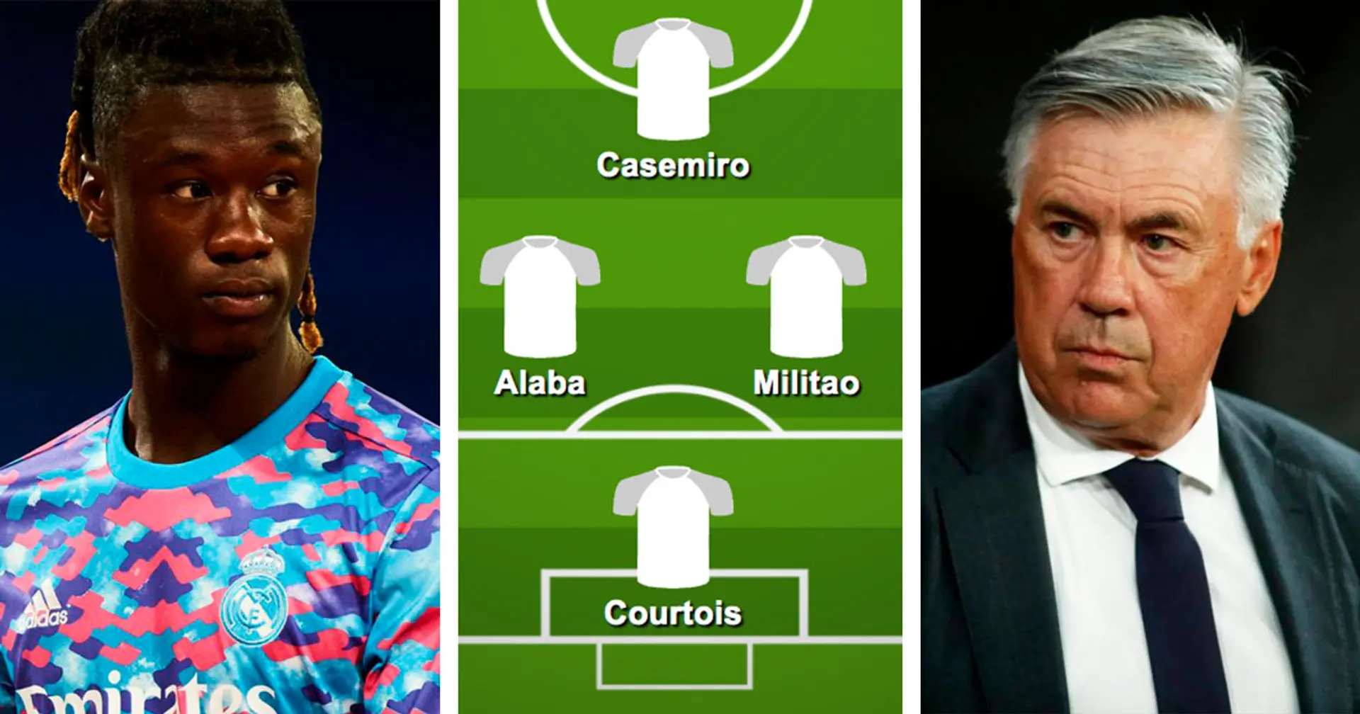 ¿Con Camavinga? Elige tu XI favorito del Real Madrid para el choque ante el Valencia entre 3 opciones