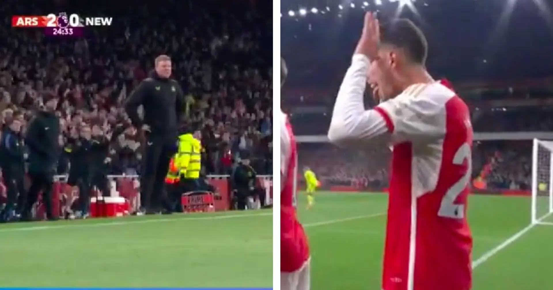 How Kai Havertz and Arteta reacted to Arsenal's second goal - caught on camera 