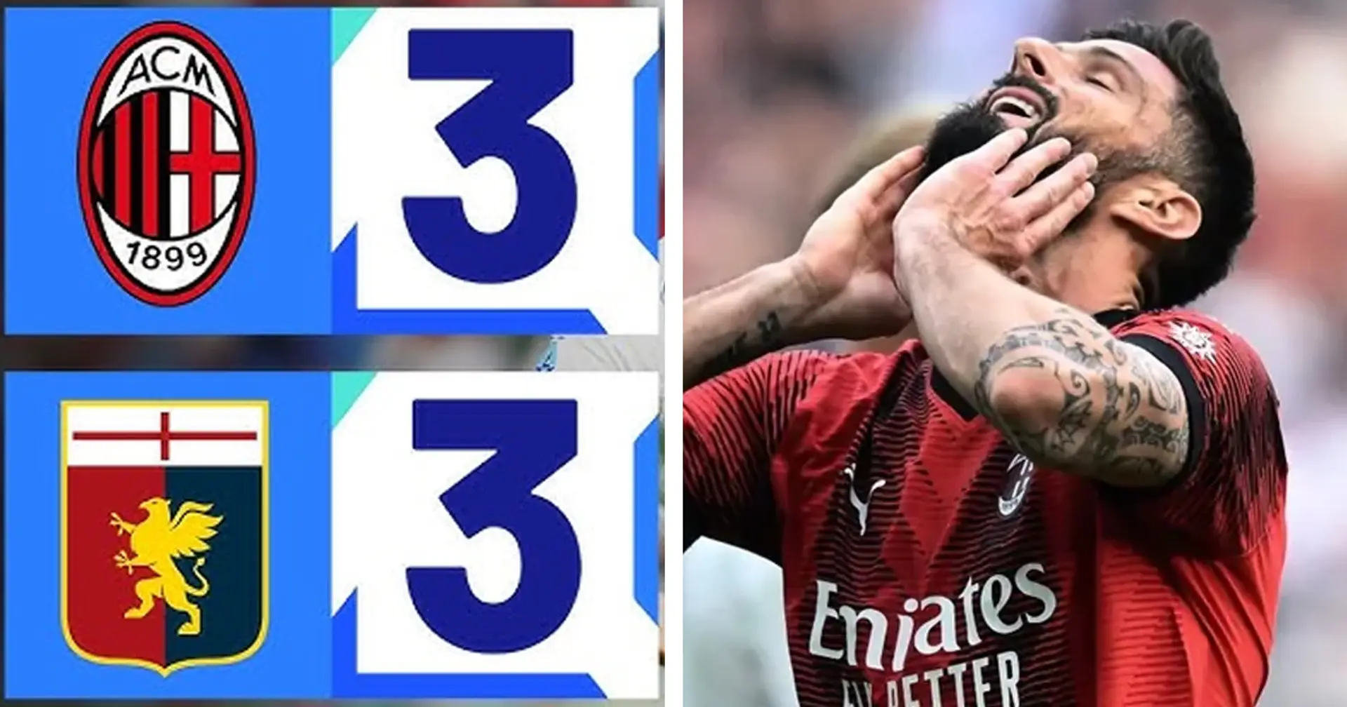 HIGHLIGHTS| Milan 3-3 Genoa: tanti ribaltoni a San Siro, i Rossoneri non sanno più vincere