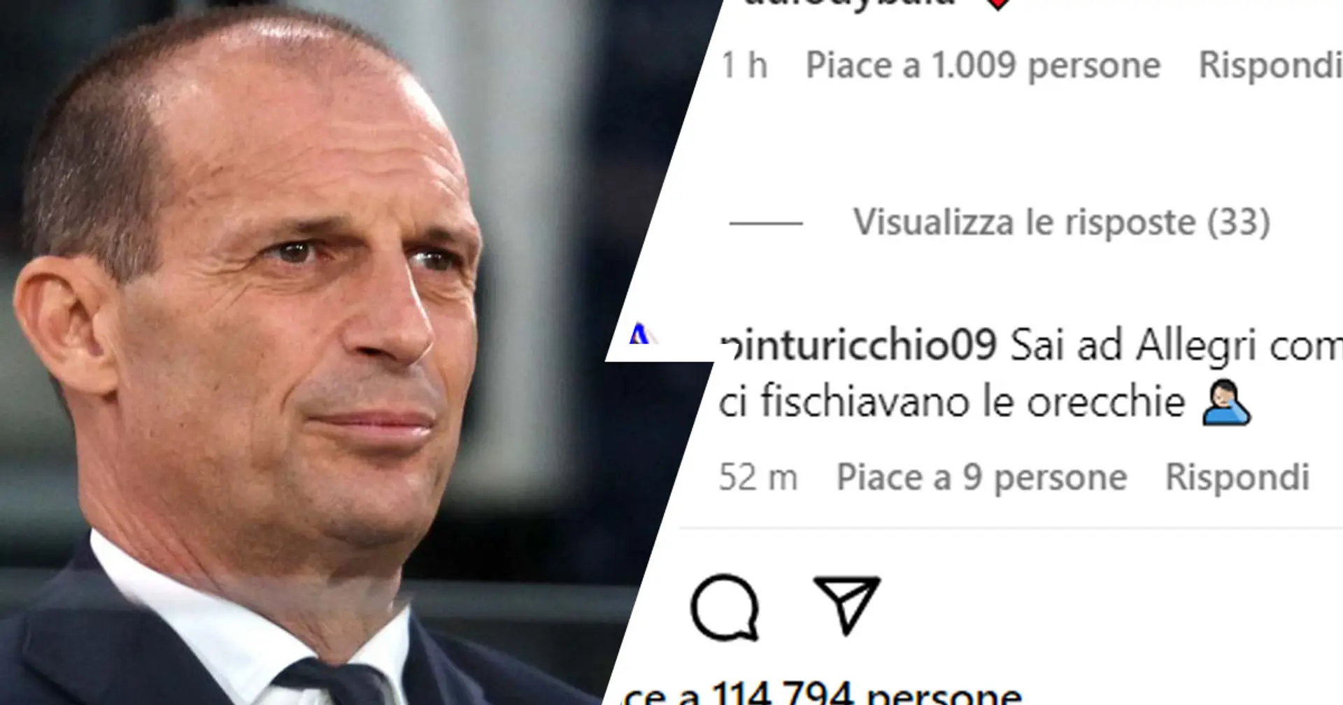"Sai a Allegri come fischiavano le orecchie", la foto di 2 ex Juventus scatena i tifosi contro il tecnico Bianconero