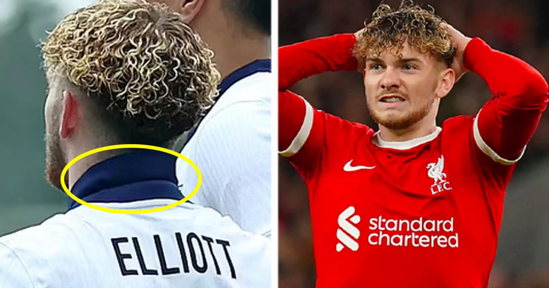 Why did Harvey Elliott turn up collar of new England jersey?