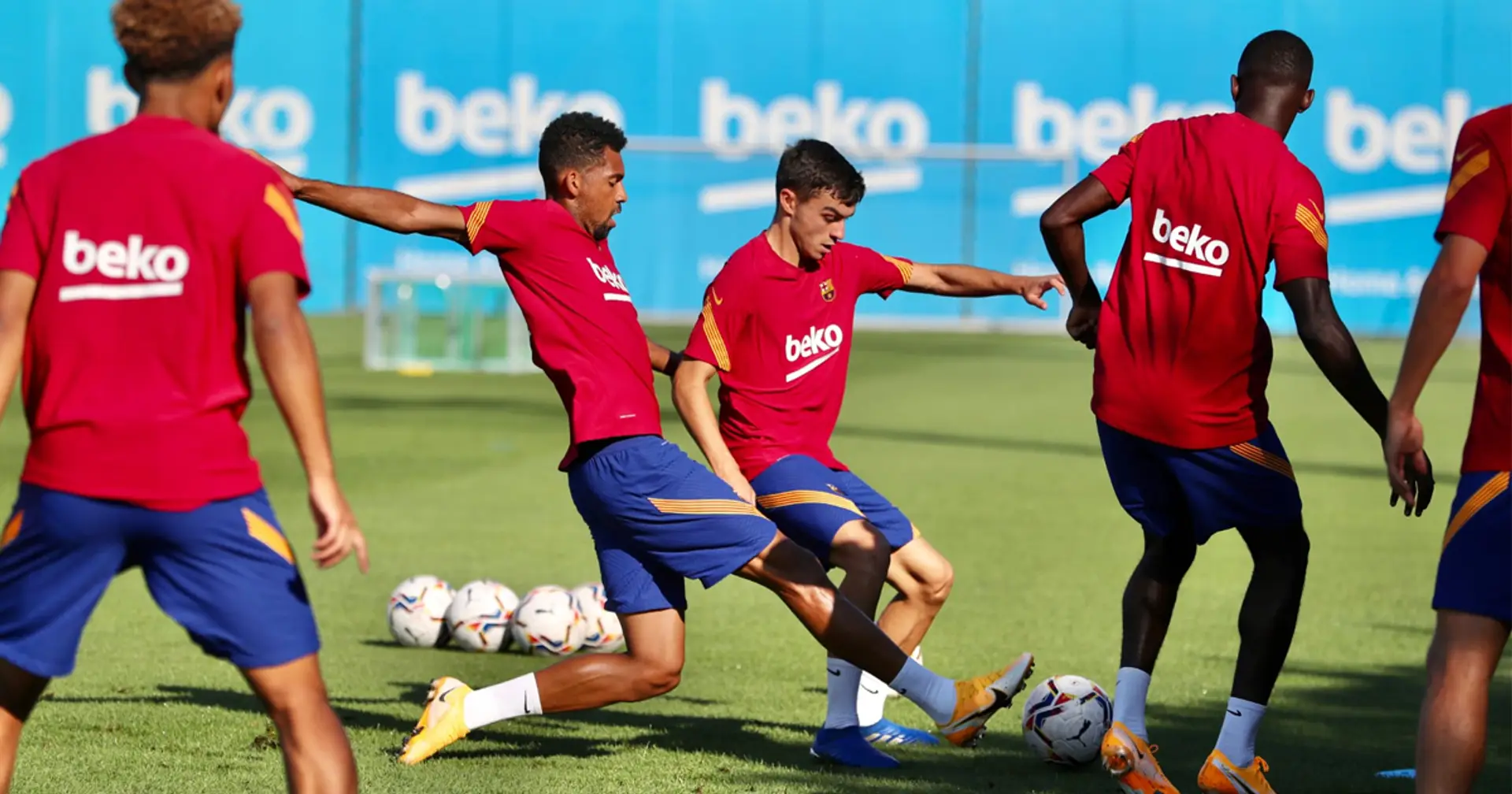 Algunos jugadores del Barça volvieron a los entrenamientos luego de representar a la sub-21 de España