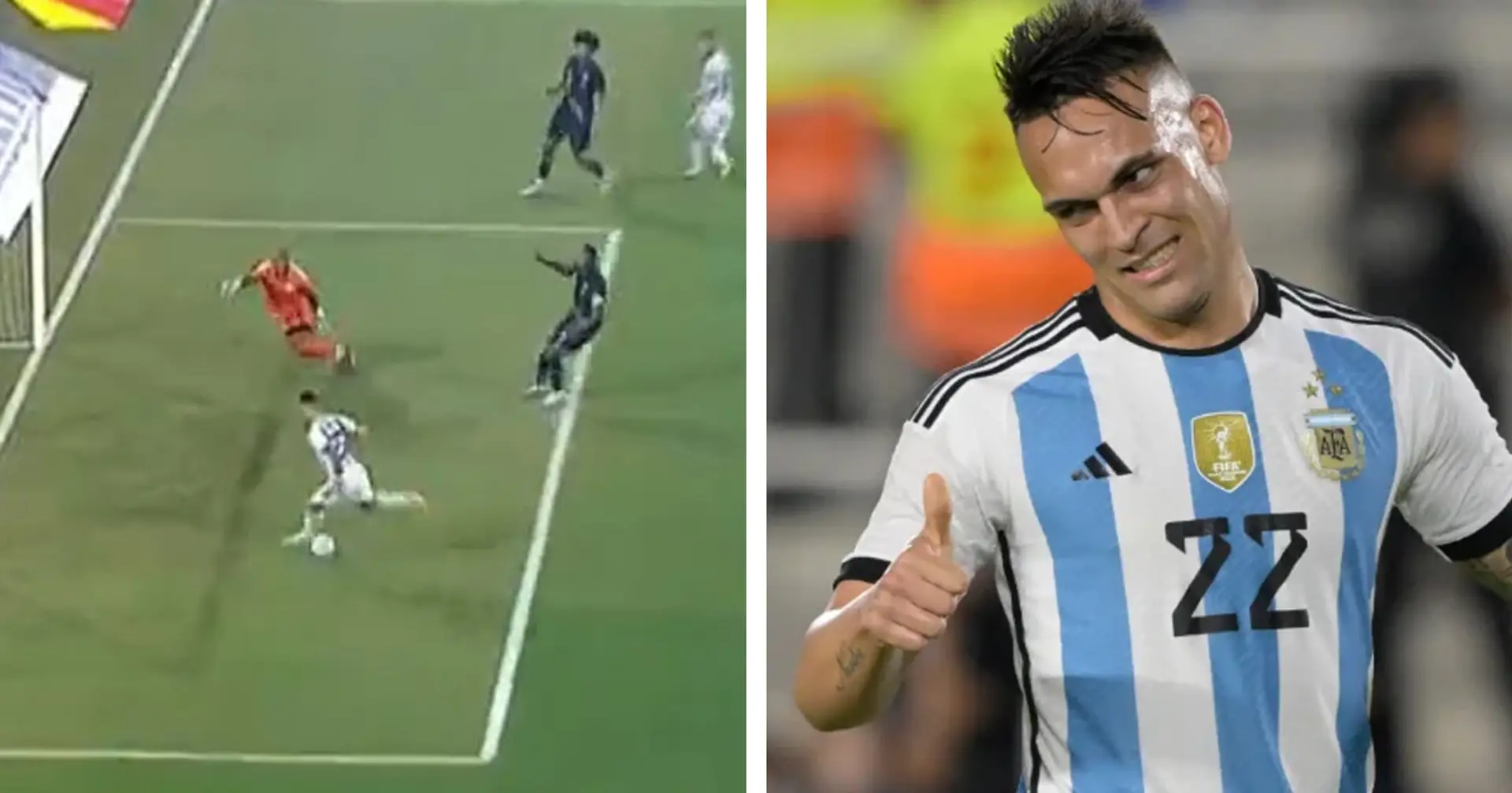 Lukaku vola, Lautaro s'inceppa: le immagini del gol divorato dal 'Toro' con l'Argentina sono virali