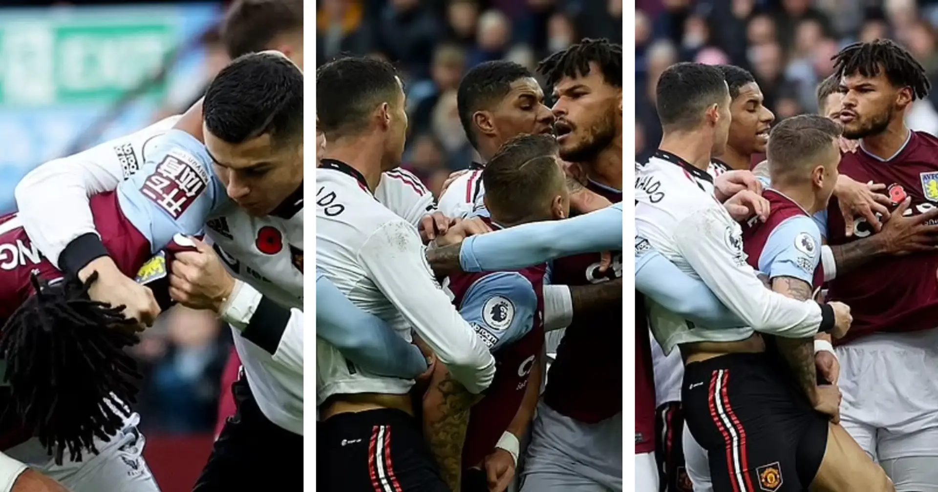 Caught on camera: Cristiano Ronaldo and Tyrone Mings come to blows at Villa Park
