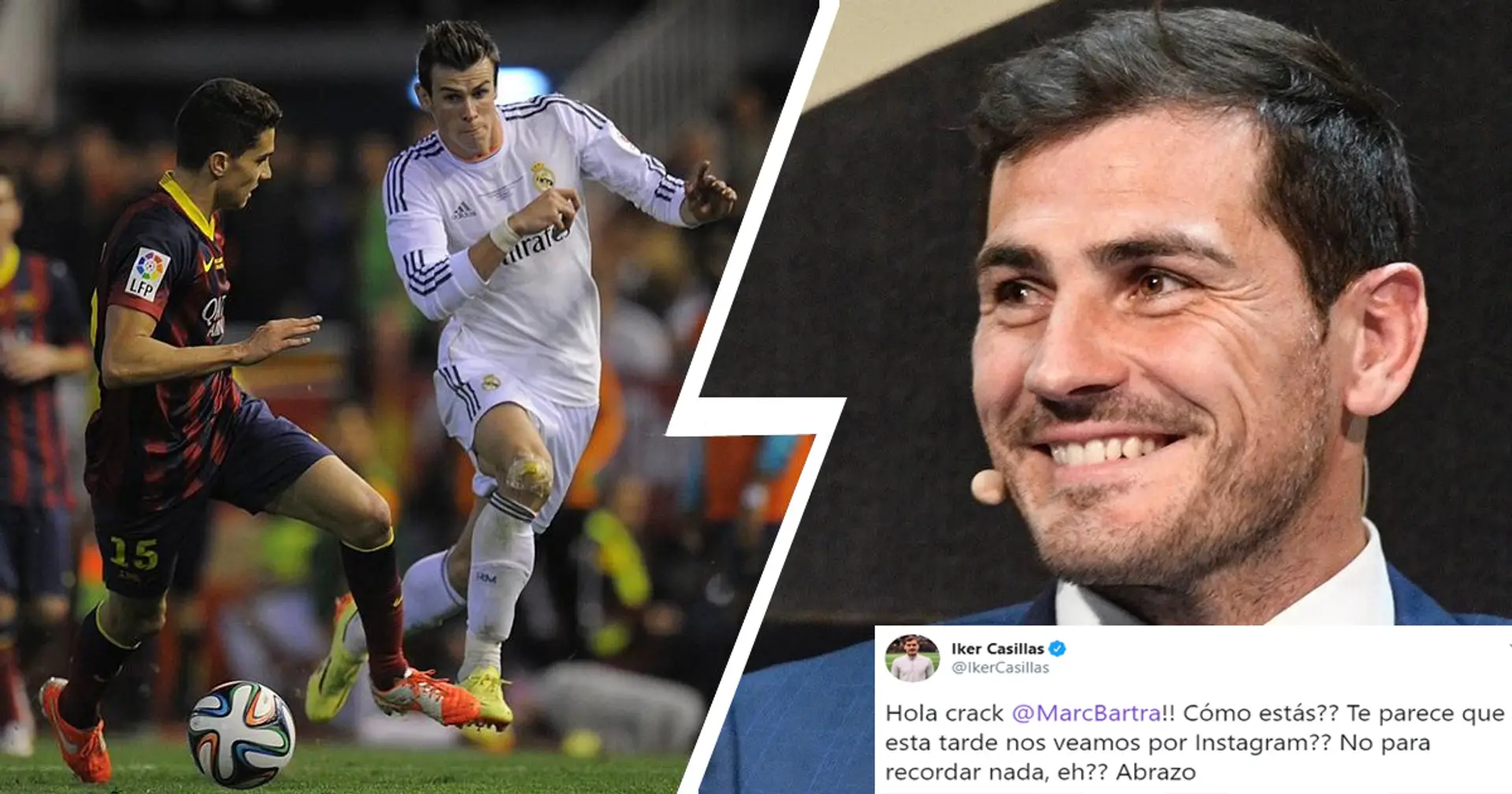 'We have something to remember, no?': Casillas trolls Marc Bartra by offering him to meet on Instagram for THAT Bale's goal anniversary