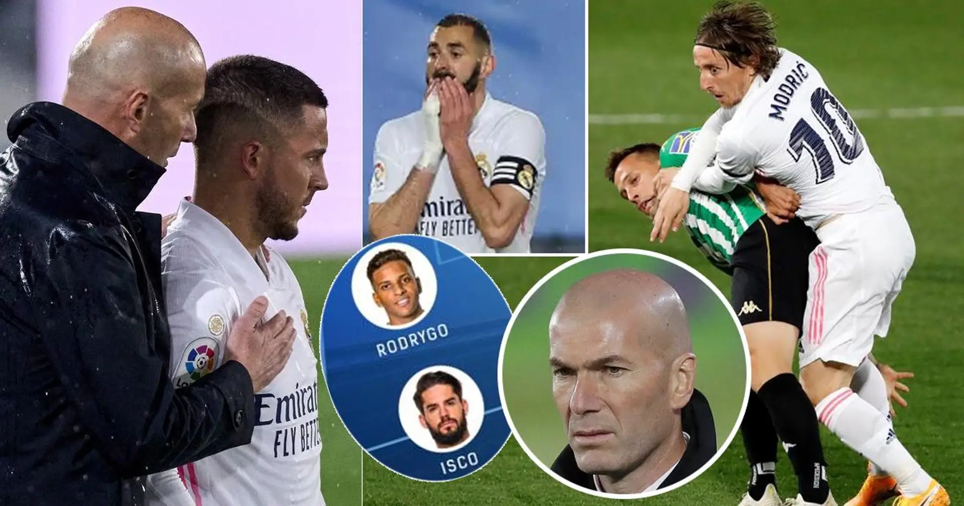 El XI inicial y el partido de Isco: evaluando las decisiones de Zidane vs Betis en una escala de 1 a 10