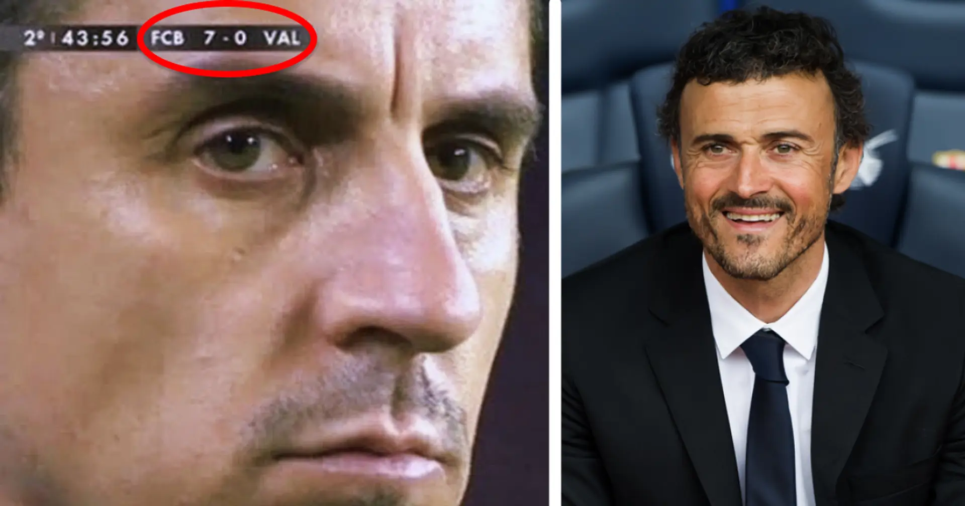 'I thought, you fu**er': Gary Neville reveals Luis Enrique refused to shake his hand after 7-0 win