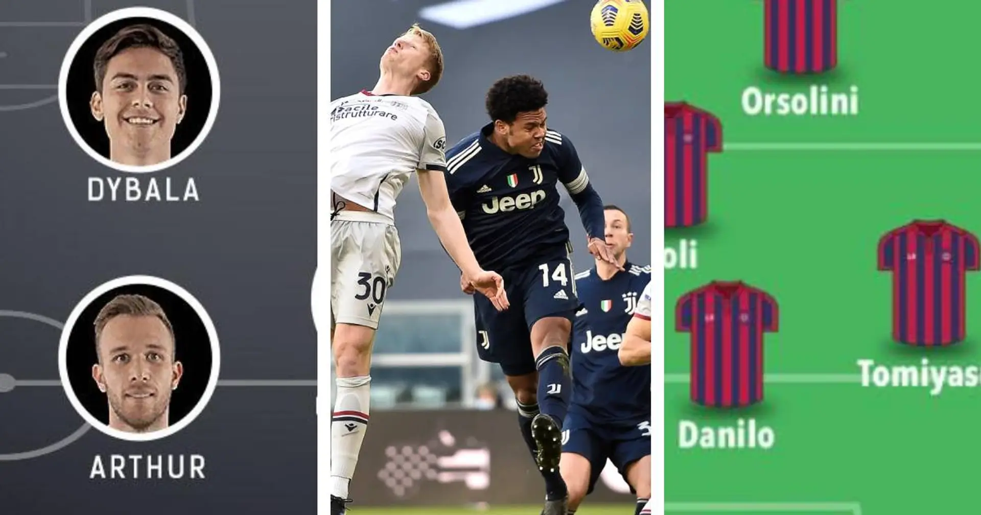 Il possibile XI della Juve vs l'XI del Bologna: ecco quale giocatore può fare la differenza