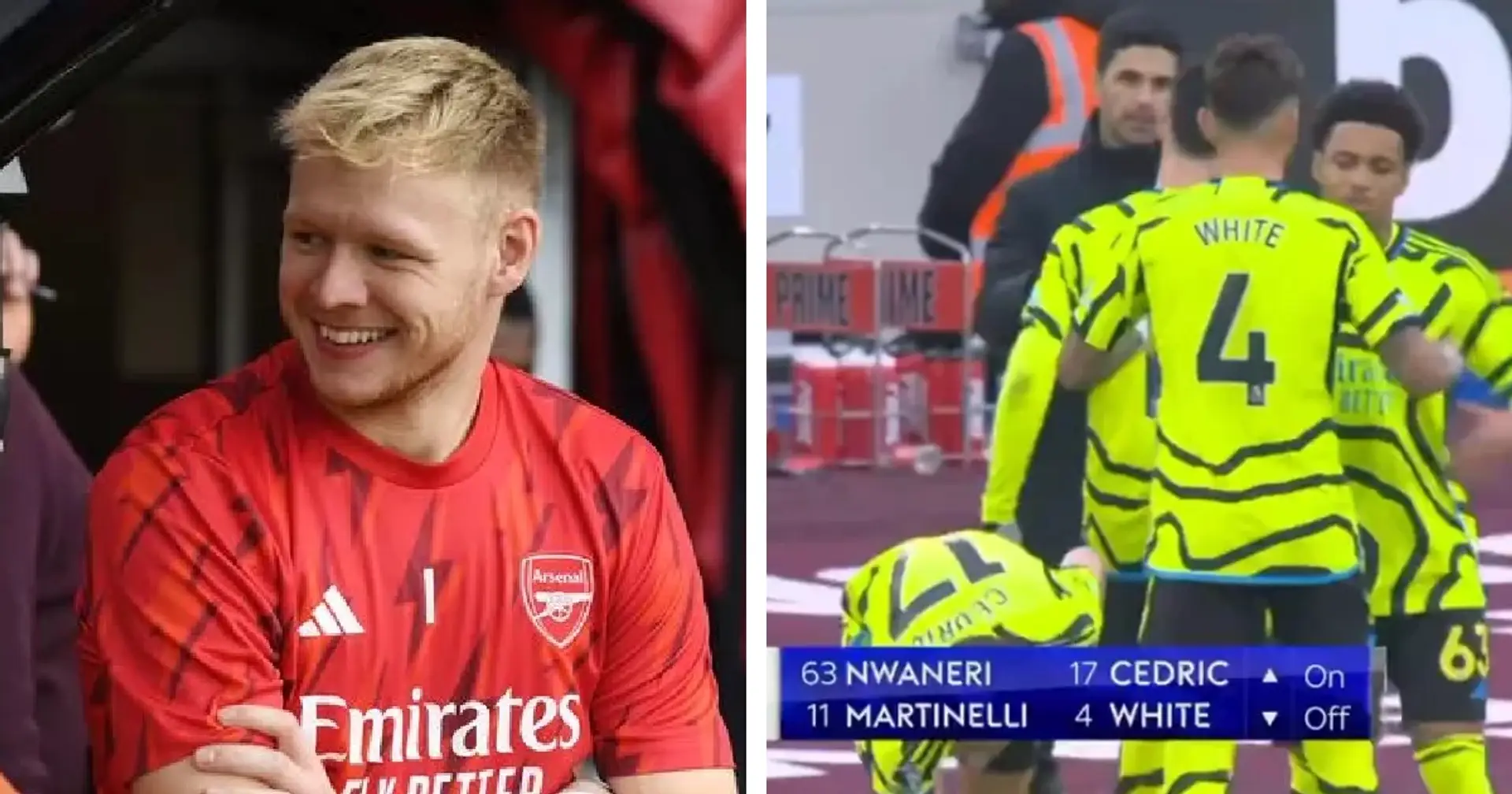 Ramsdale names Arsenal teammate who called for Nwaneri substitution