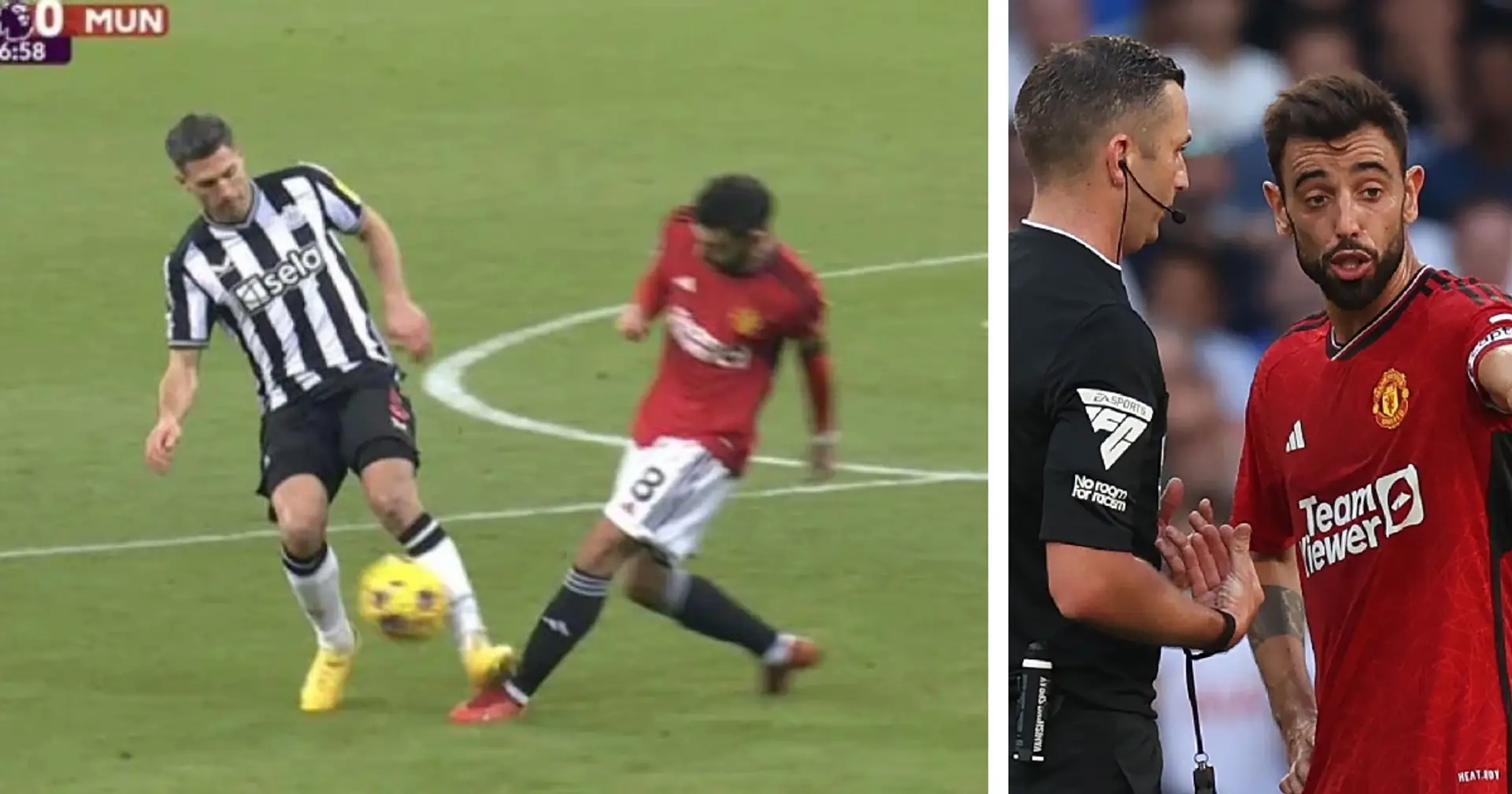 Fernandes 'stormed into referee's office' after Newcastle defeat - reason revealed 