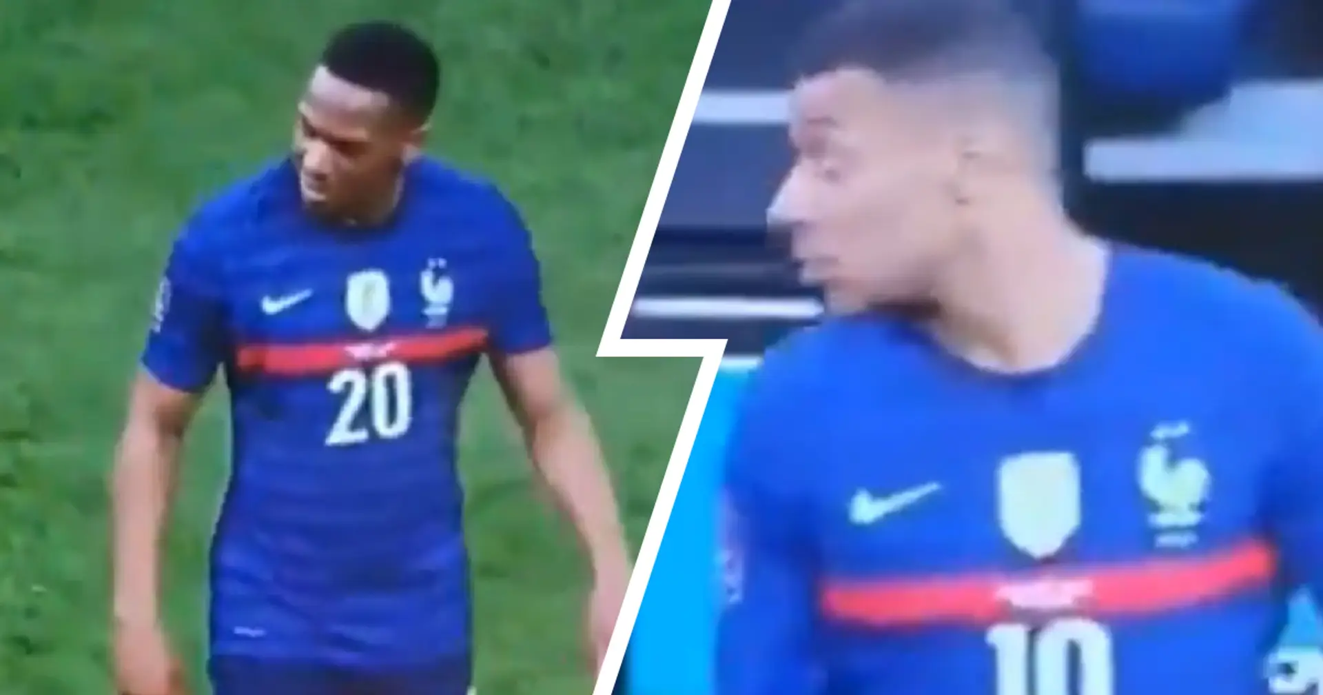 Kylian Mbappe left baffled as Anthony Martial refuses to shake his hand during France substitution