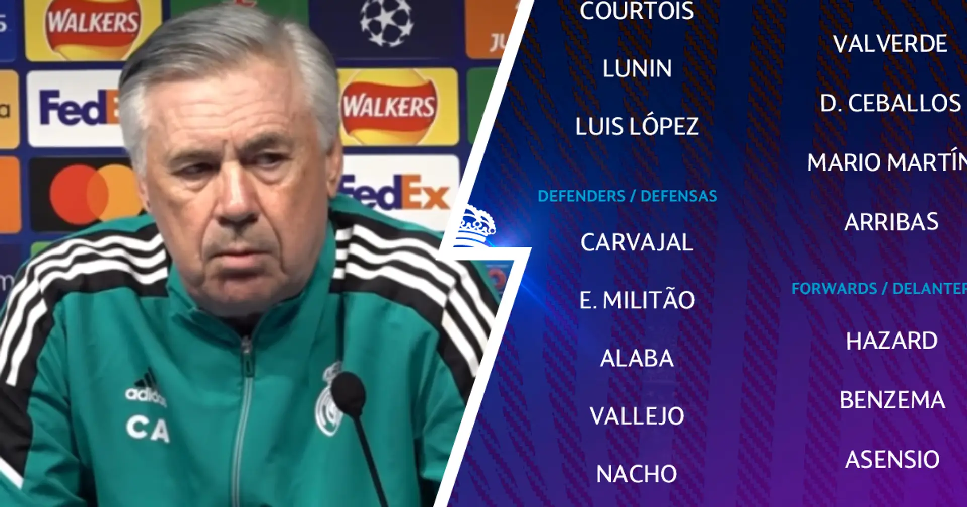 Con Álvaro y Arribas: El Real Madrid confirma la convocatoria de 23 jugadores para el partido ante el Liverpool