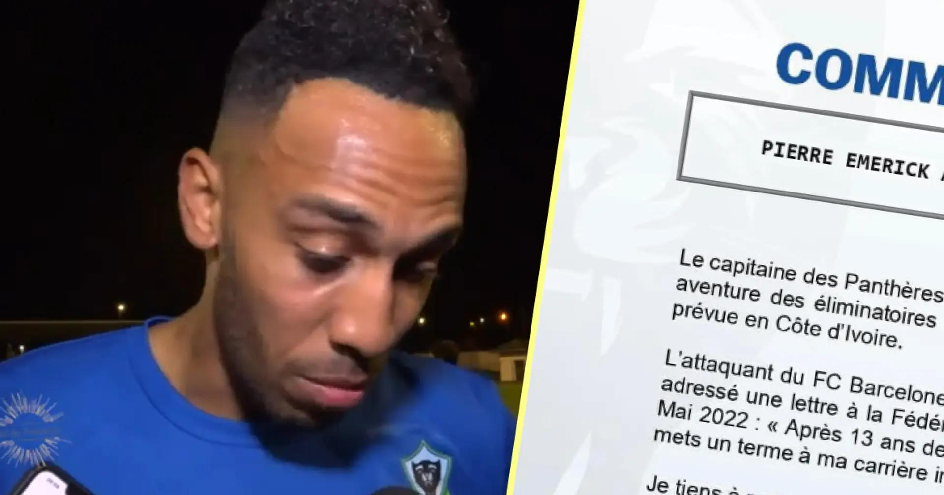Aubameyang announces retirement from international football - 2 reasons why