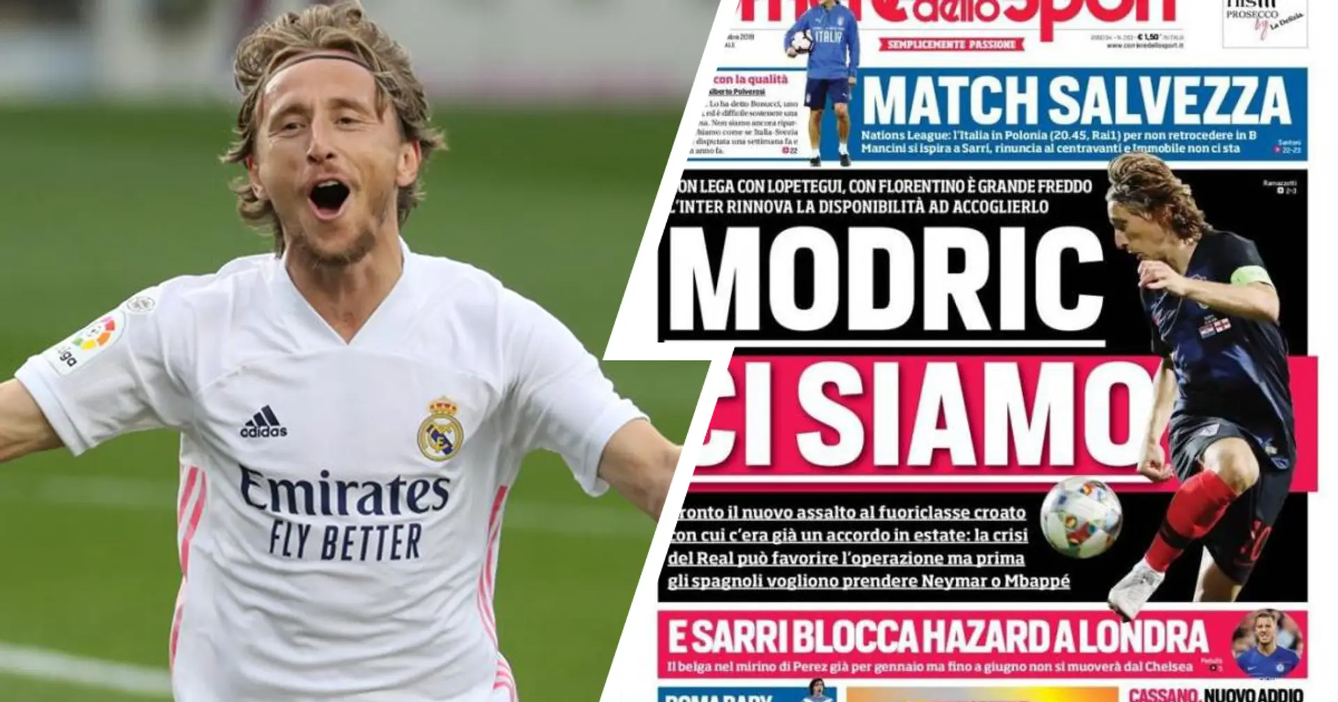 Modric, de estar muy cerca del Inter en 2018 a enfrentarlo como figura madridista en 2020