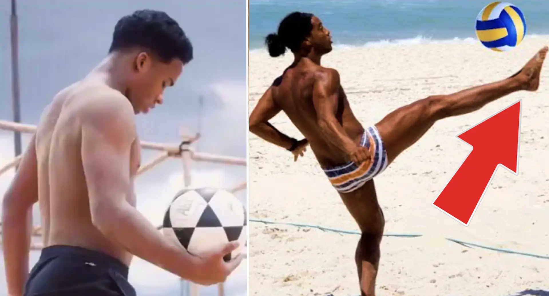 Endrick spotted mastering joga bonito in footvolley – Ronaldinho did it too