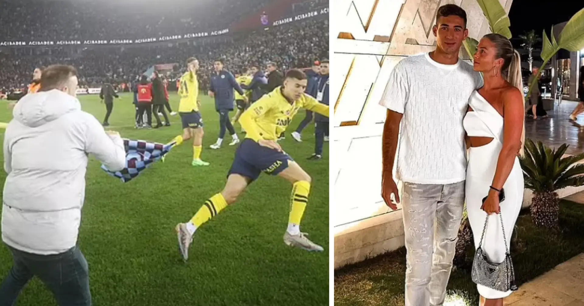 'My heart stopped': Fenerbahce player's girlfriend left speechless after seeing him being attacked with corner flag
