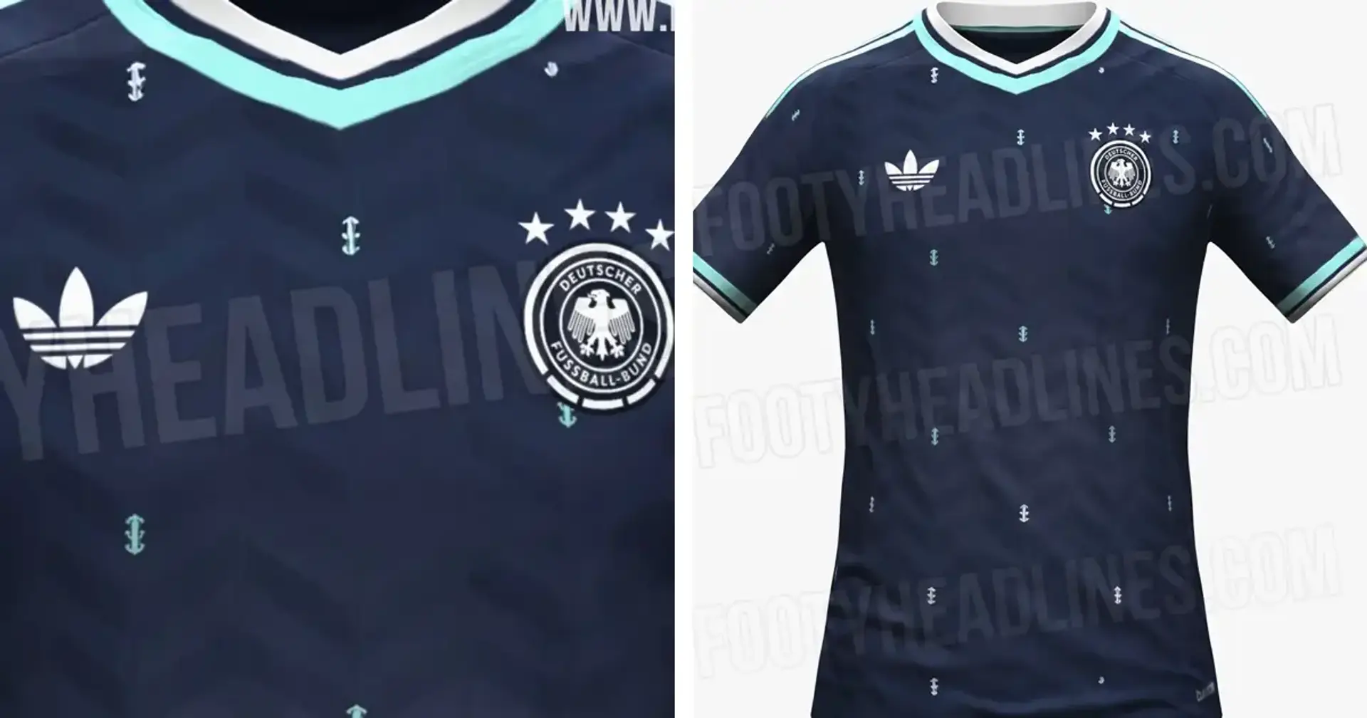Zickzack-Muster auf dunkelblauer Basis: Das mögliche DFB-Auswärtstrikot ...