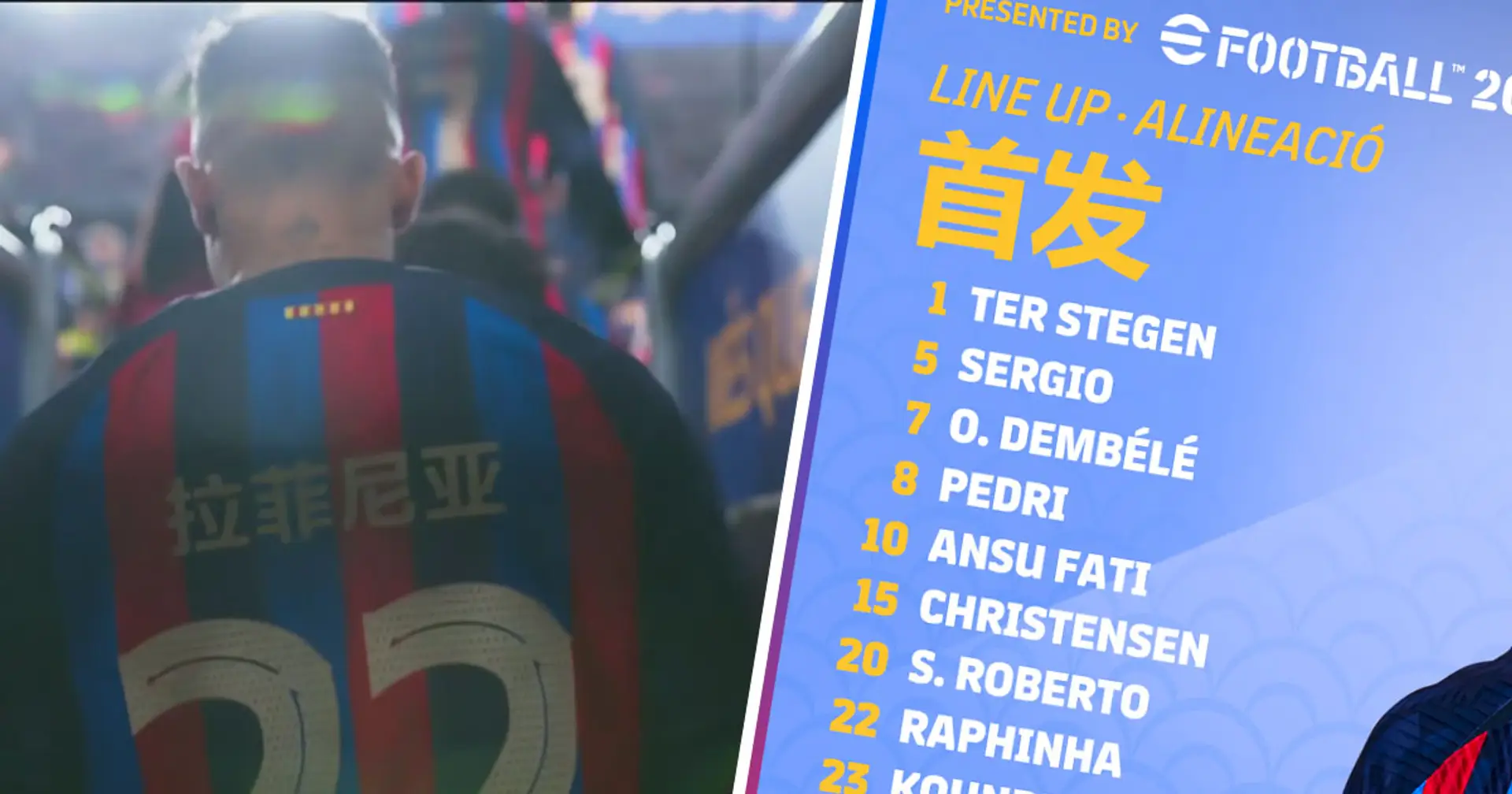 Pourquoi les joueurs du Barça avaient leurs noms écrits en chinois avant le match contre Getafe - Explication