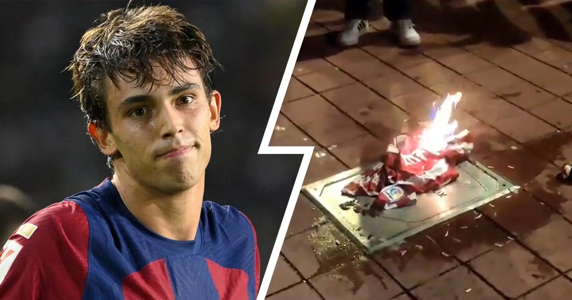 Los aficionados del Atlético de Madrid queman la camiseta de Joao Félix antes del partido vs Barcelona (vídeo)