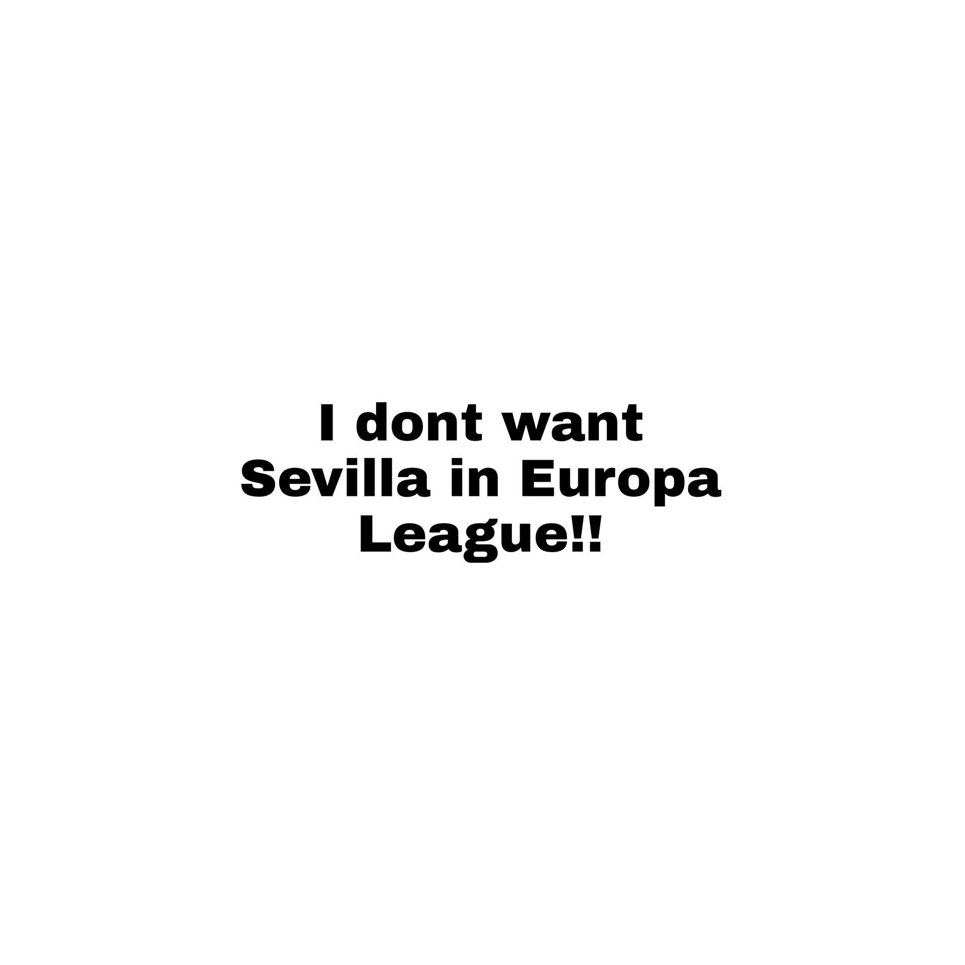 OMG SEVILLA HAS NOT QUALIFIED TO EUROPA LEAGUE! 