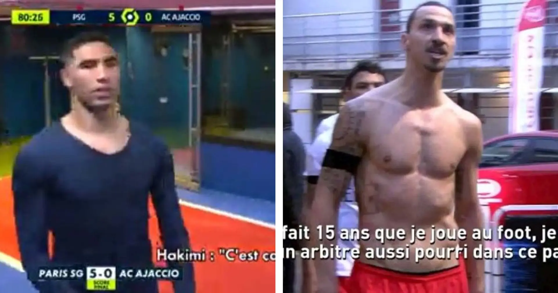 "C'est ça la France", Hakimi énervé après son expulsion face à Ajaccio - Il y a 6 ans pile, Zlatan a fait pareil 