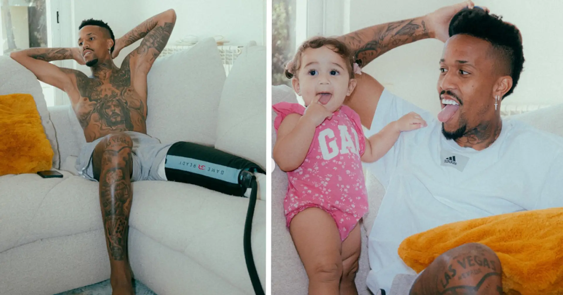 Militao shares first pictures after knee surgery, encouraged by his adorable daughter