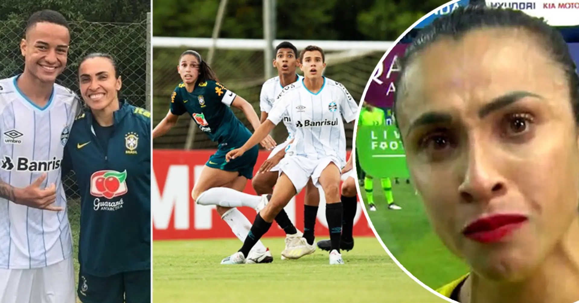 Gremio U16 teenagers beat Brazil Women's national team and 6x World's Best  Player Marta 6-0 - Football