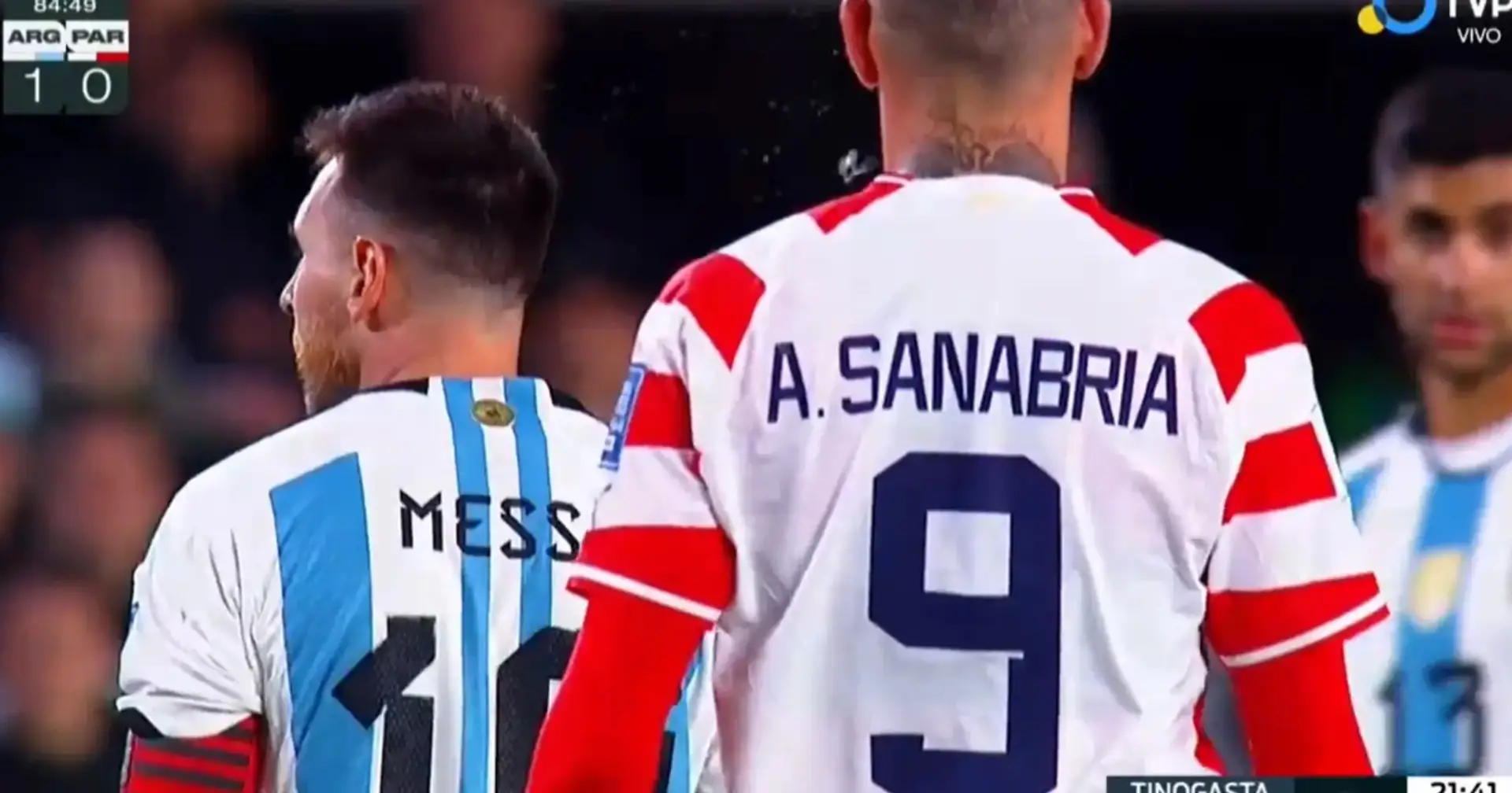 Paraguay-Spieler spuckt Messi an, Leo reagiert 