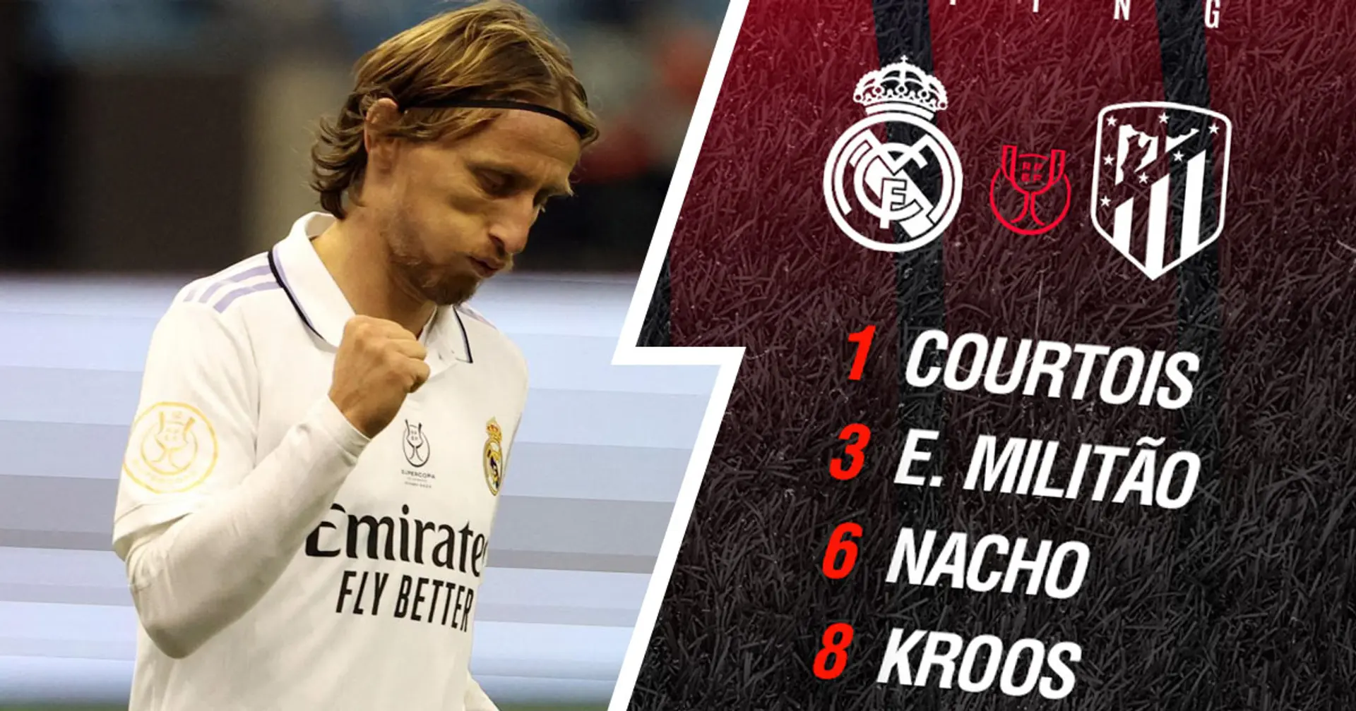 OFFICIAL: Real Madrid XI v Atletico Madrid unveiled